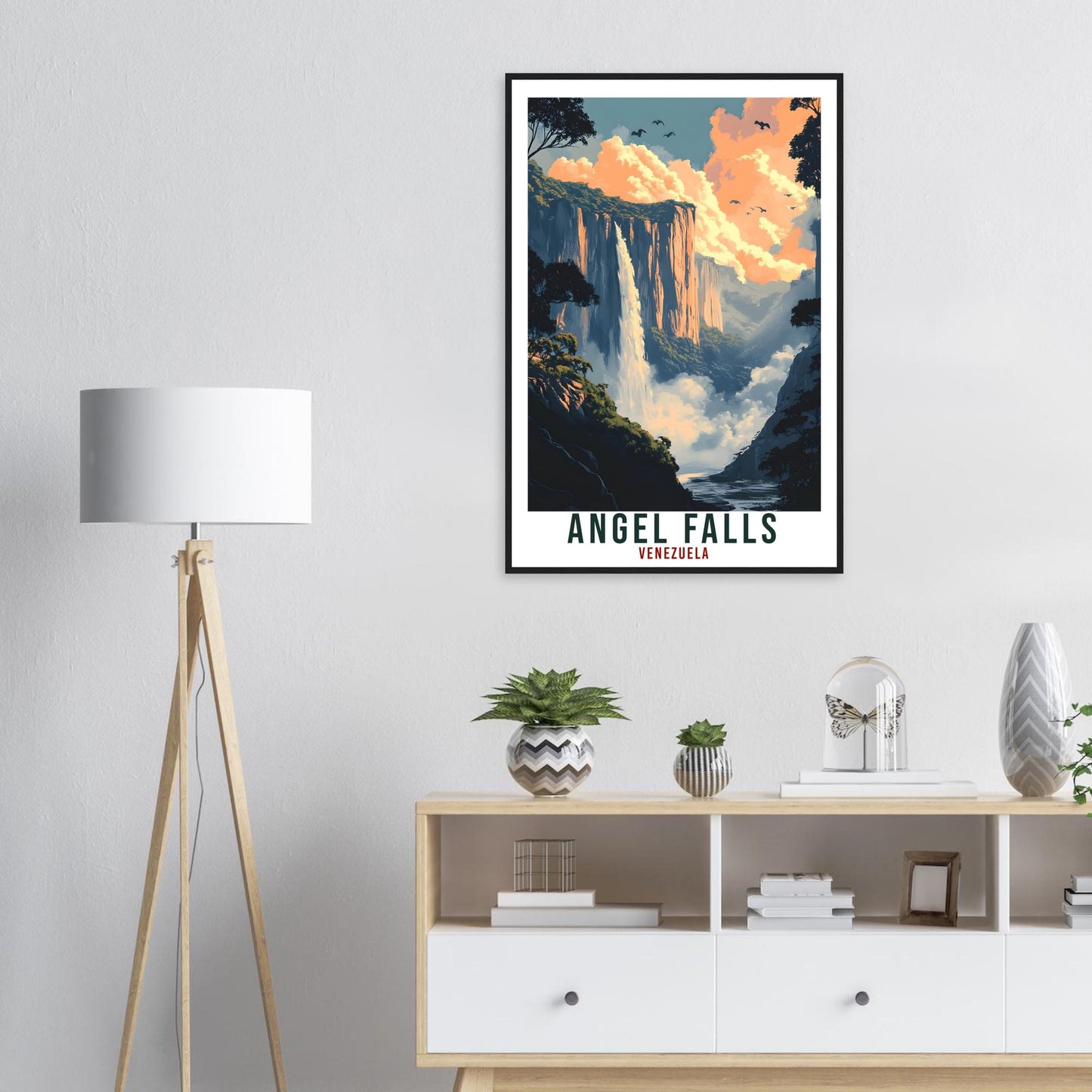 Angel Falls Travel Print Venezuela Home Decor Wall Art Gift Wall Hanging Art Lover Angel Falls Venezuelan Artwork Travel Poster Travel Art