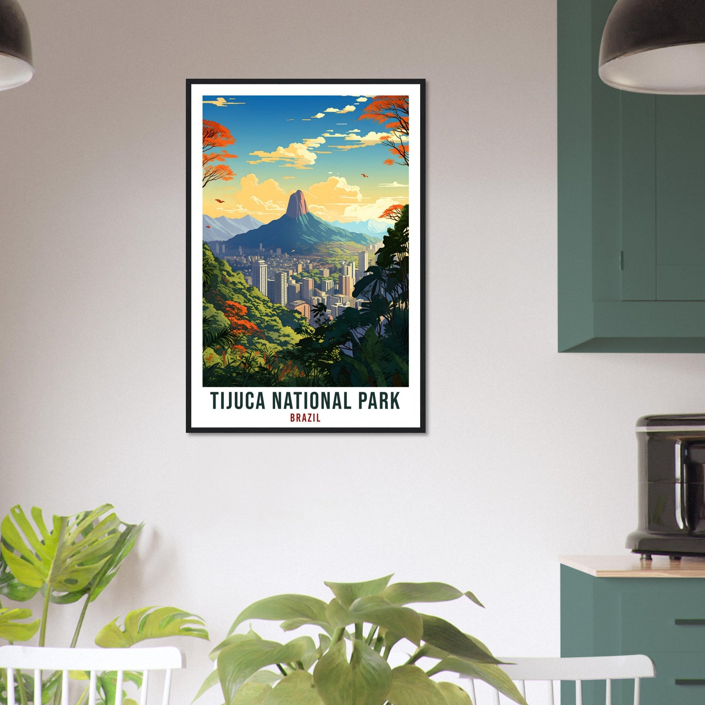 Tijuca National Park Travel Print Wall Art Tijuca National Park Brazil Wall Hanging Artwork Art Gifts Tijuca Travel Poster Brazil Art Lovers