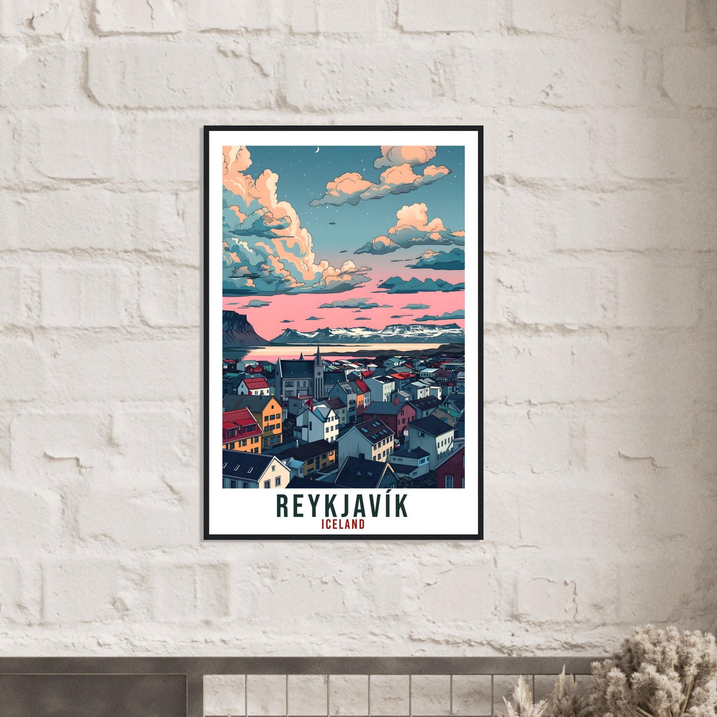 Reykjavík Iceland Travel Print Wall Art Wall Hanging Home Décor Reykjavík City Gift Travel Art Iceland Artwork Landscape Travel Poster