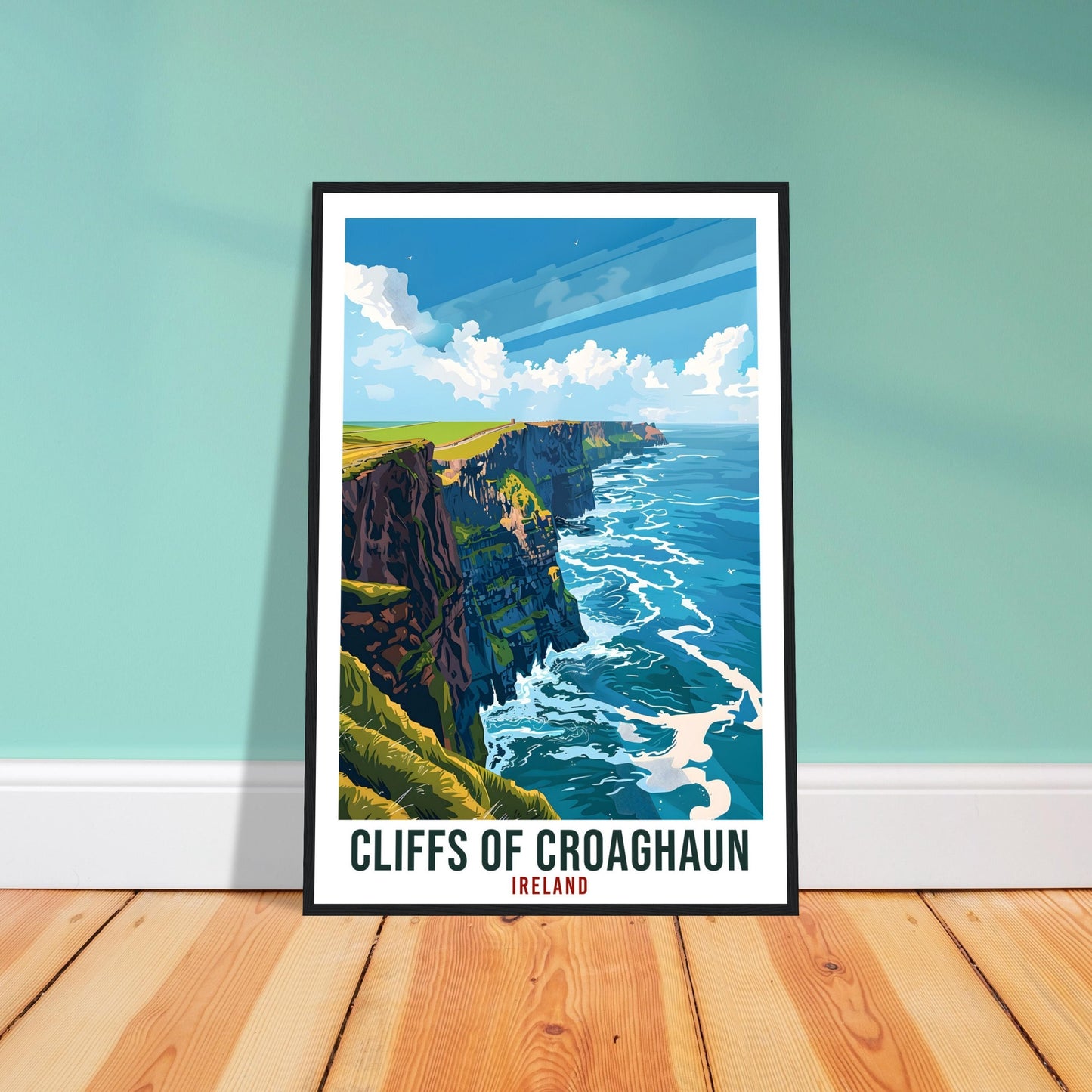 Cliffs Of Croaghaun Travel Print Ireland Wall Art Wall Hanging Achill Island Gift Art Lovers Gift Irish Artwork Gift Ireland Travel Poster