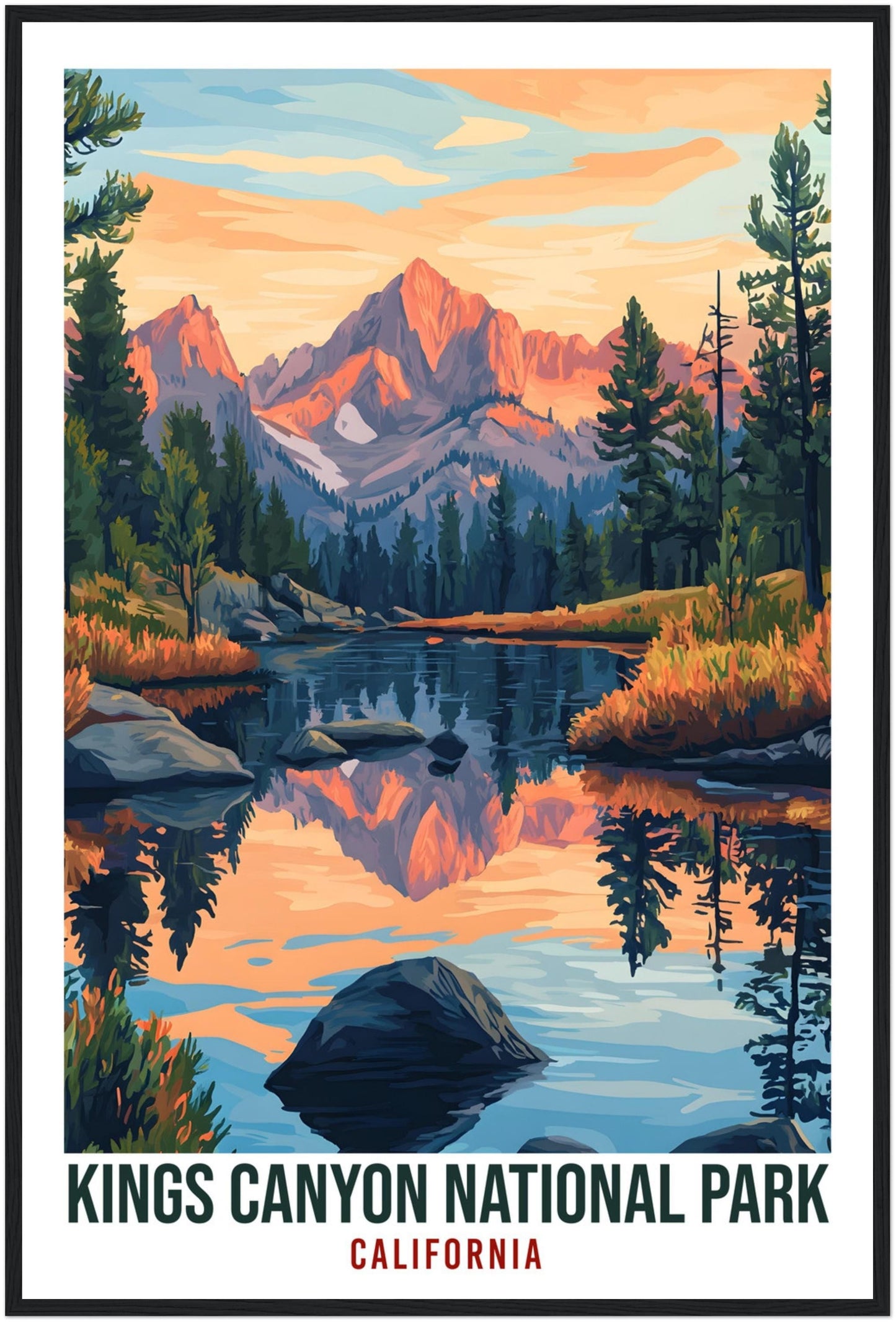 Kings Canyon National Park California USA Travel Print Wall Art Wall Hanging Décor Kings Canyon Gift Travel Art USA Artwork Travel Poster