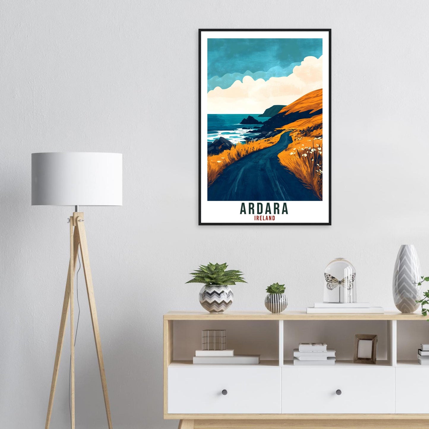 Ardara Travel Print Ireland Home Decor Co Donegal Wall Art Gift Wall Hanging Art Lover Ardara Irish Artwork Travel Poster Ireland Travel Art