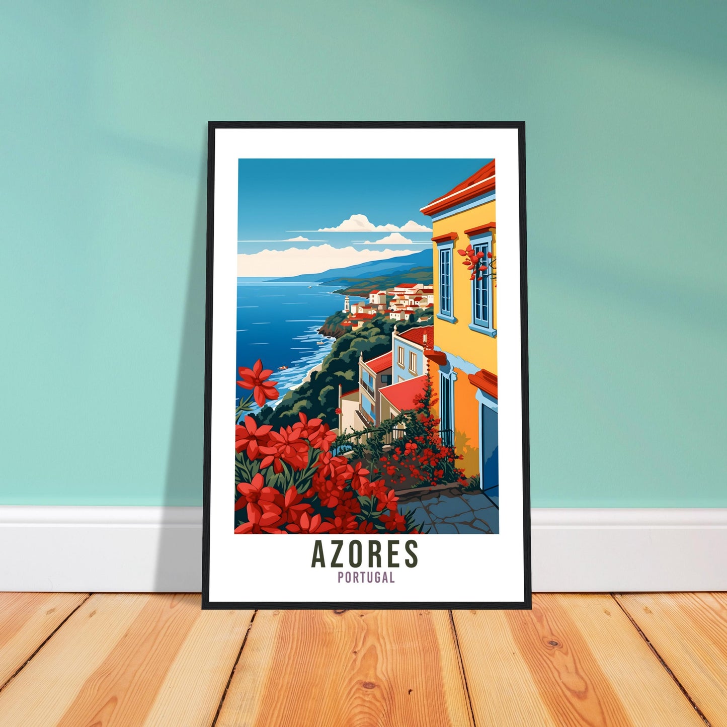 Azores Travel Print Wall Art Azores Wall Hanging Portugal Gift Azores Wall Art Print Art Print Azores Travel Gift Azores Travel Poster