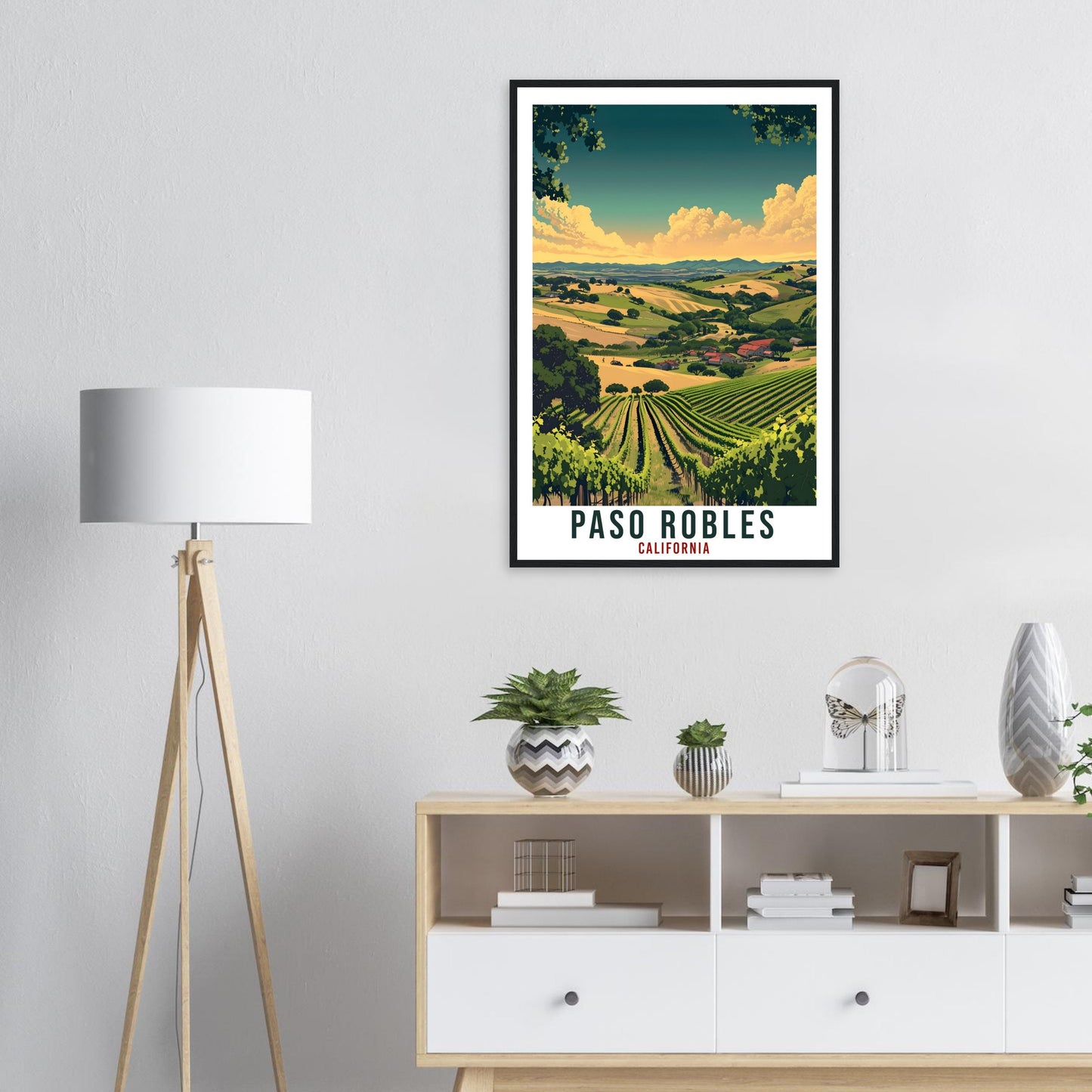 Paso Robles Travel Print California Home Decor USA City Wall Art Gift Wall Hanging Art Lover California Artwork Paso Robles Travel Poster