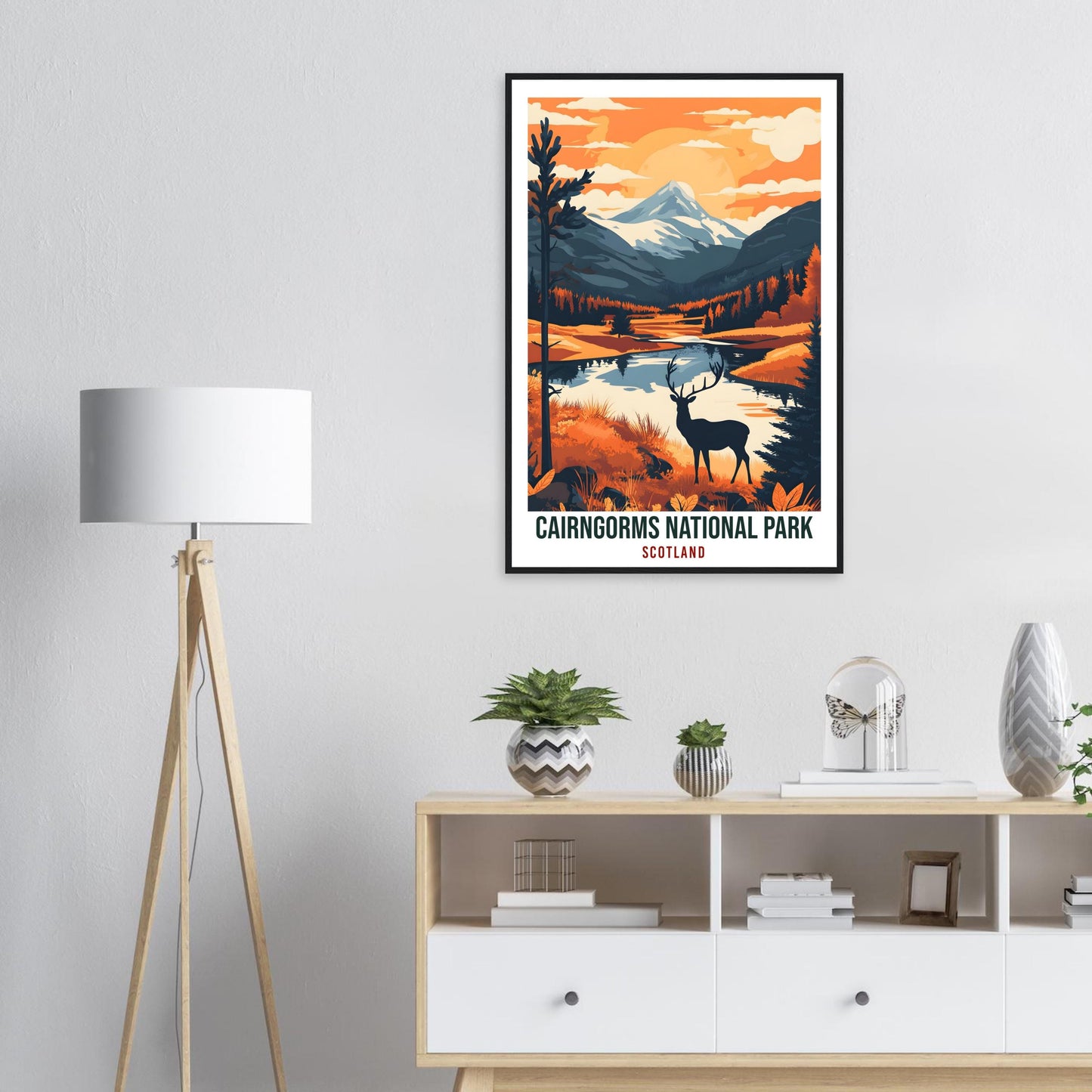Cairngorms National Park Travel Print Scotland Decor Cairngorms Wall Art Wall Hanging Art Lover Scotland Artwork Travel Poster Cairngorms