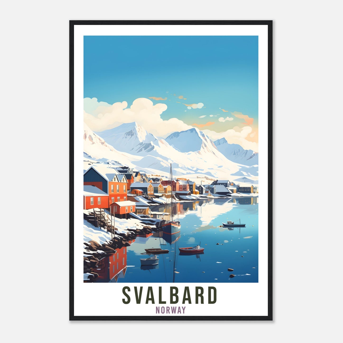 Svalbard Norway Travel Print Svalbard Wall Hanging Norway Arctic Svalbard Travel Poster Northern Norway Wall Art Svalbard Travel Poster