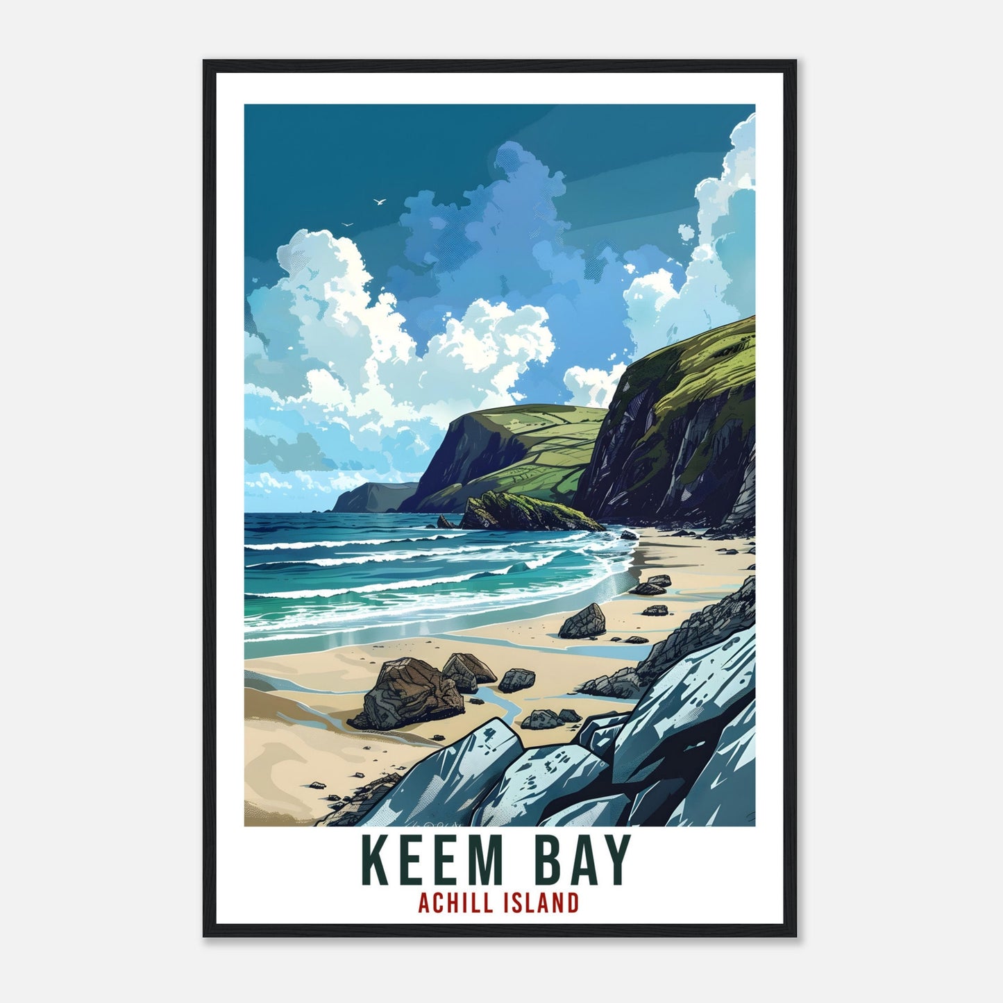 Keem Bay Travel Print Ireland Wall Art Wall Hanging Décor Keem Bay Achill Island Gift Art Lovers Irish Artwork Gift Ireland Travel Poster