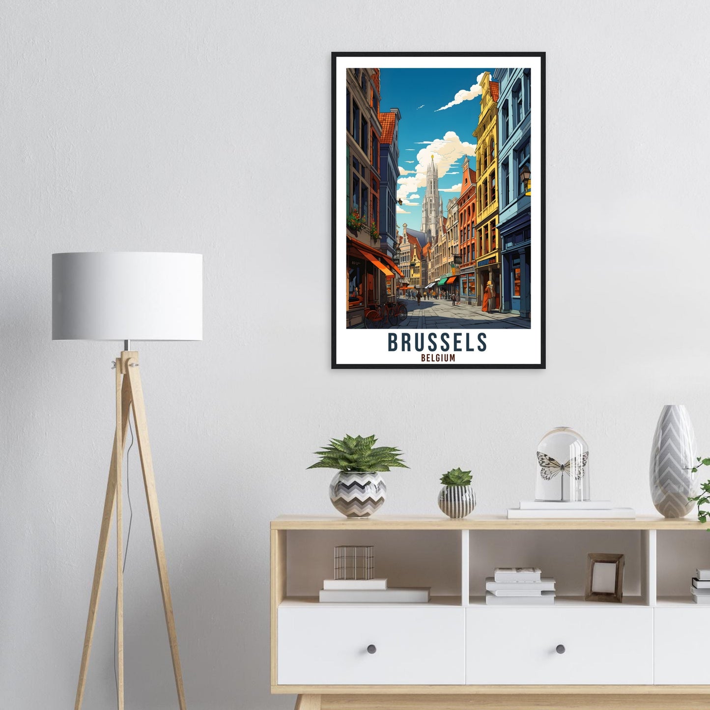 Brussels Belgium Travel Poster Wall Art Brussels Home Décor Artwork Wall Hanging Brussels Art Gifts Brussels Travel Print Belgian Art Lovers