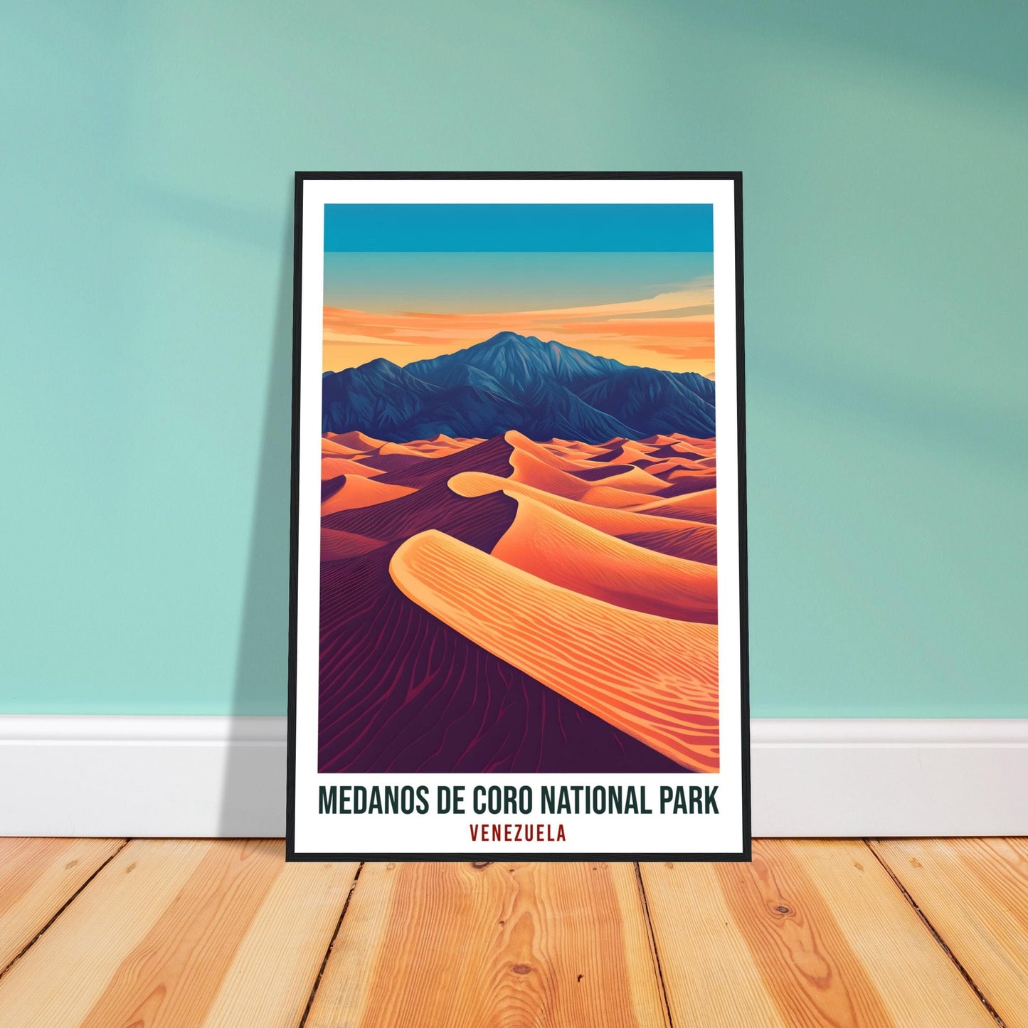 Medanos De Coro National Park Venezuela Travel Print Decor Medanos De Coro Wall Art Wall Hanging Art Lover Venezuelan Artwork Travel Poster