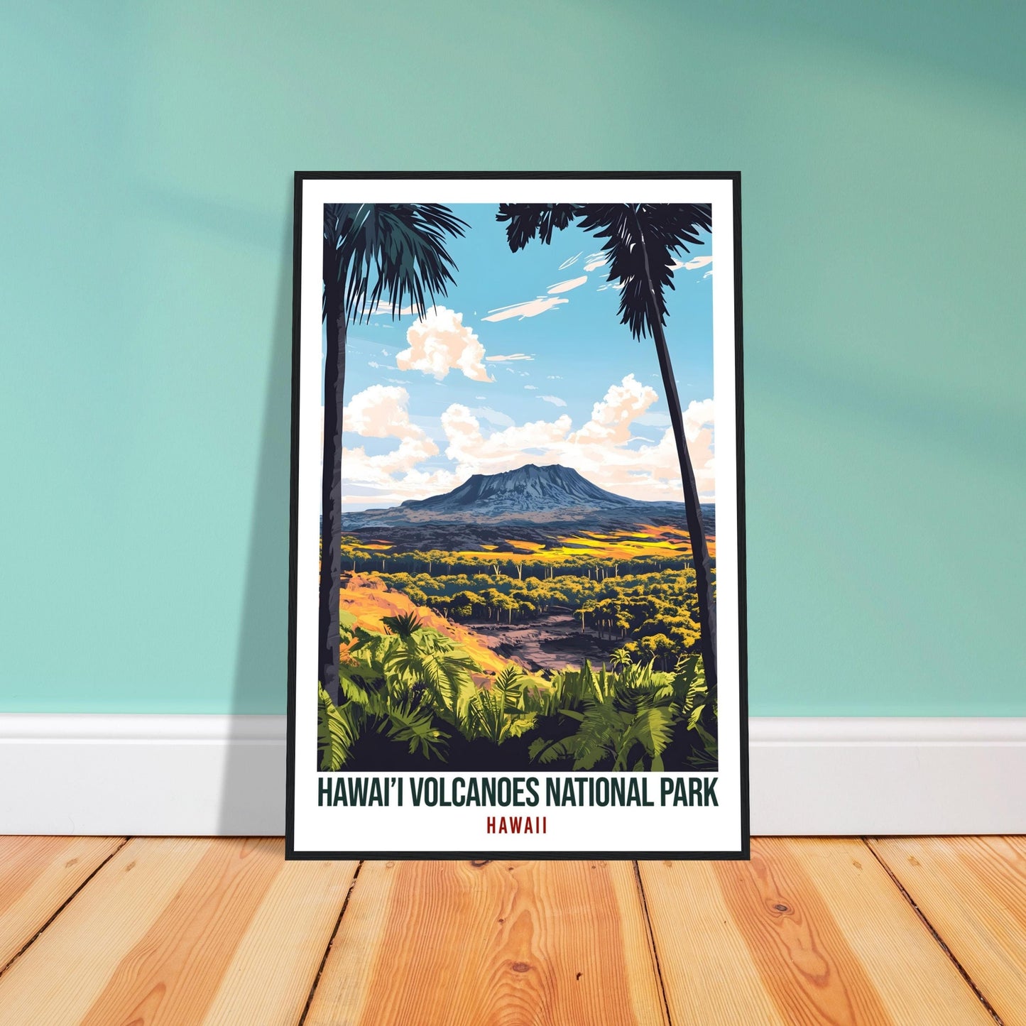 Hawai'i Volcanoes National Park USA Travel Print Wall Art Wall Hanging Home Décor Hawaii Volcanoes Gift Travel Art USA Artwork Travel Poster