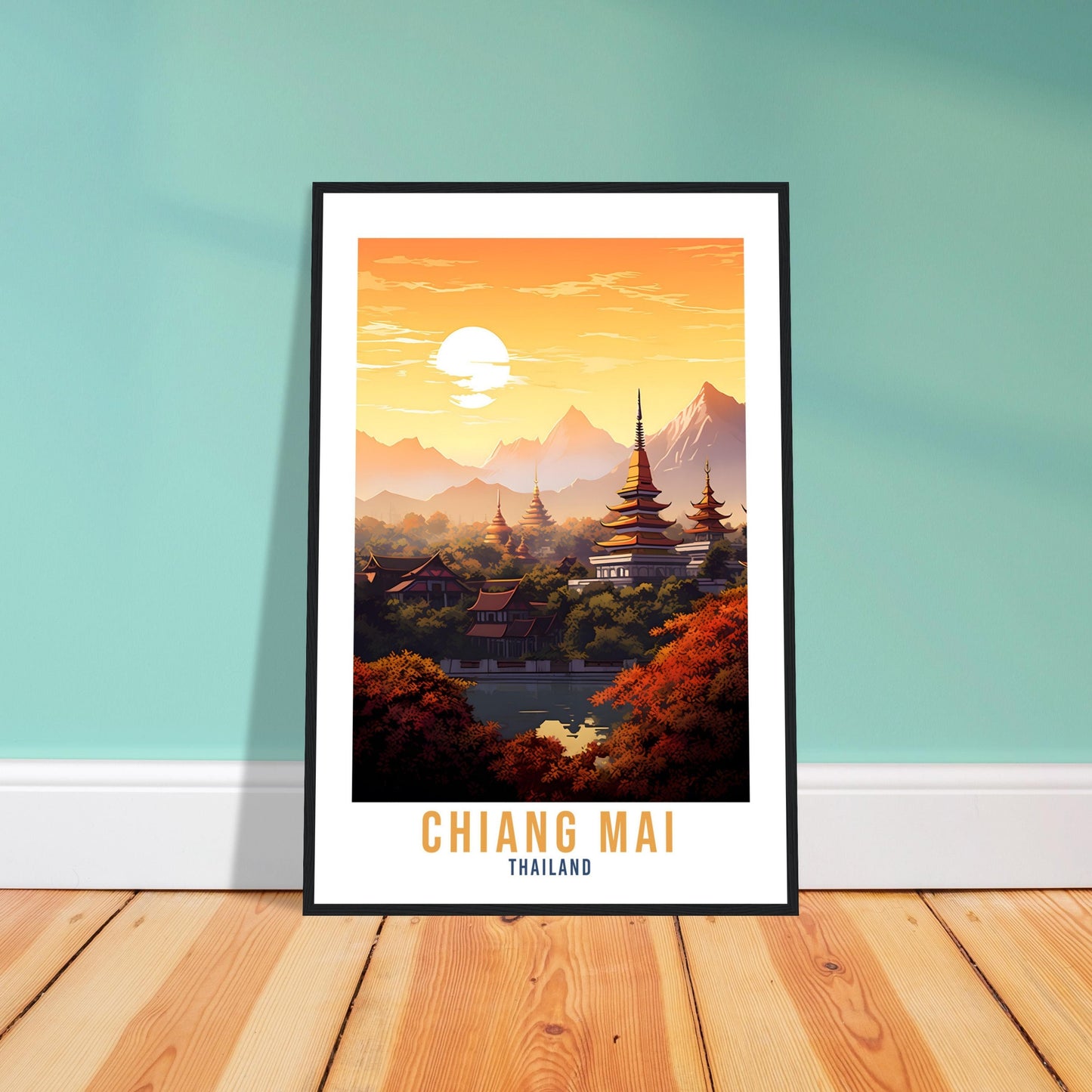 Chiang Mai Travel Print Wall Art Chiang Mai Wall Hanging Thailand Gift Holiday Print Chiang Mai Art Print Chiang Mai Thailand Travel Poster