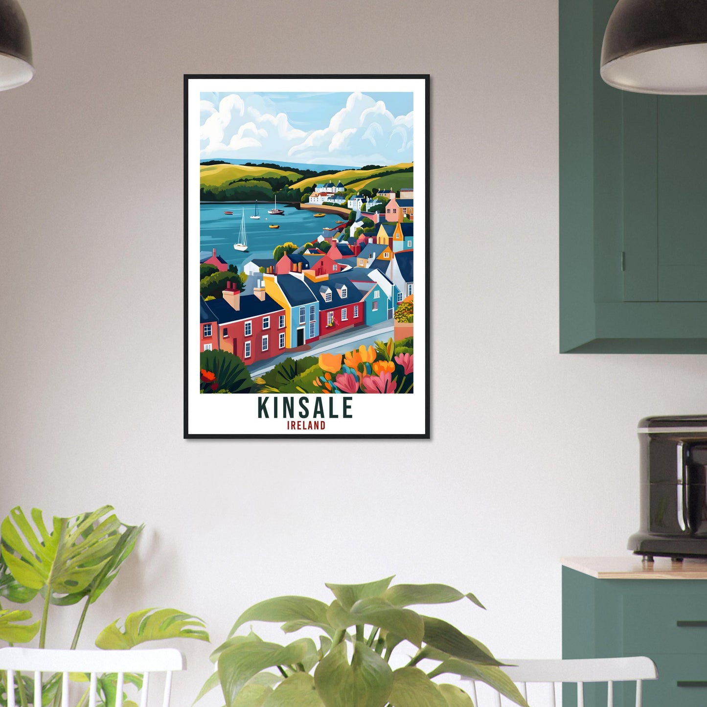 Kinsale Travel Print Ireland Home Decor Kinsale Wall Art Wall Hanging Art Lover Irish Artwork Travel Poster Kinsale Ireland Travel Art Gift