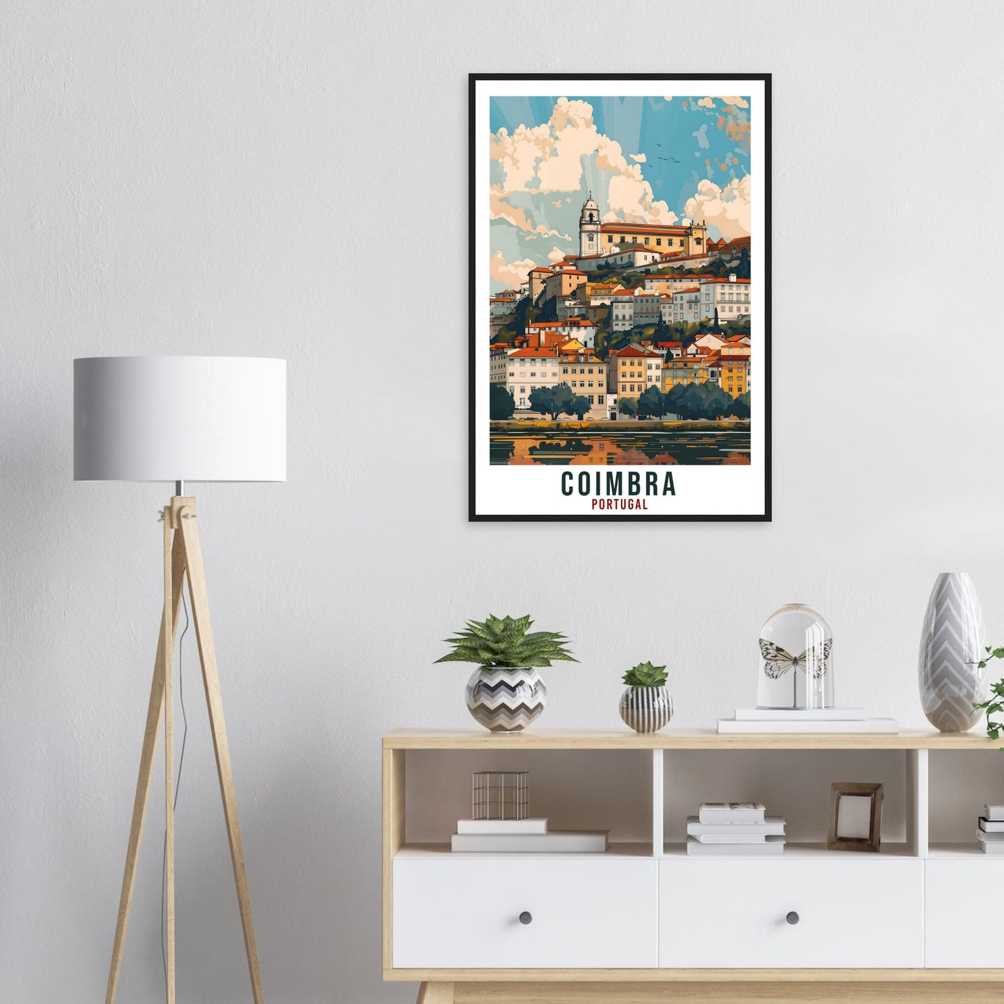 Coimbra Travel Print Portugal Wall Art Wall Hanging Home Décor Coimbra Gift Portugal Landmark Artwork Gift Portugal Coimbra Travel Poster