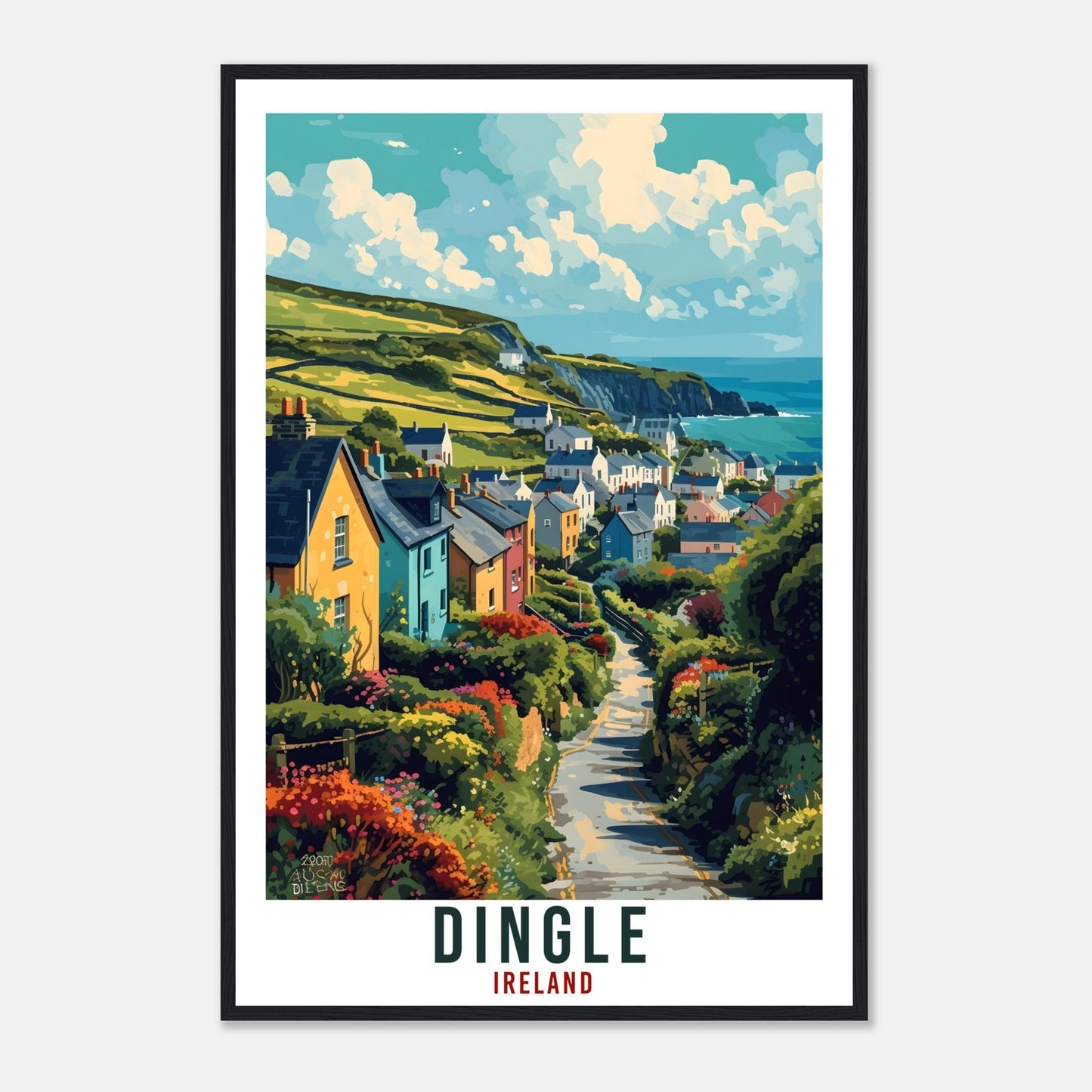Dingle Travel Print Ireland Home Decoration Dingle Irish Town Wall Art Gift Wall Hanging Art Lover Irish Artwork Dingle Travel Poster