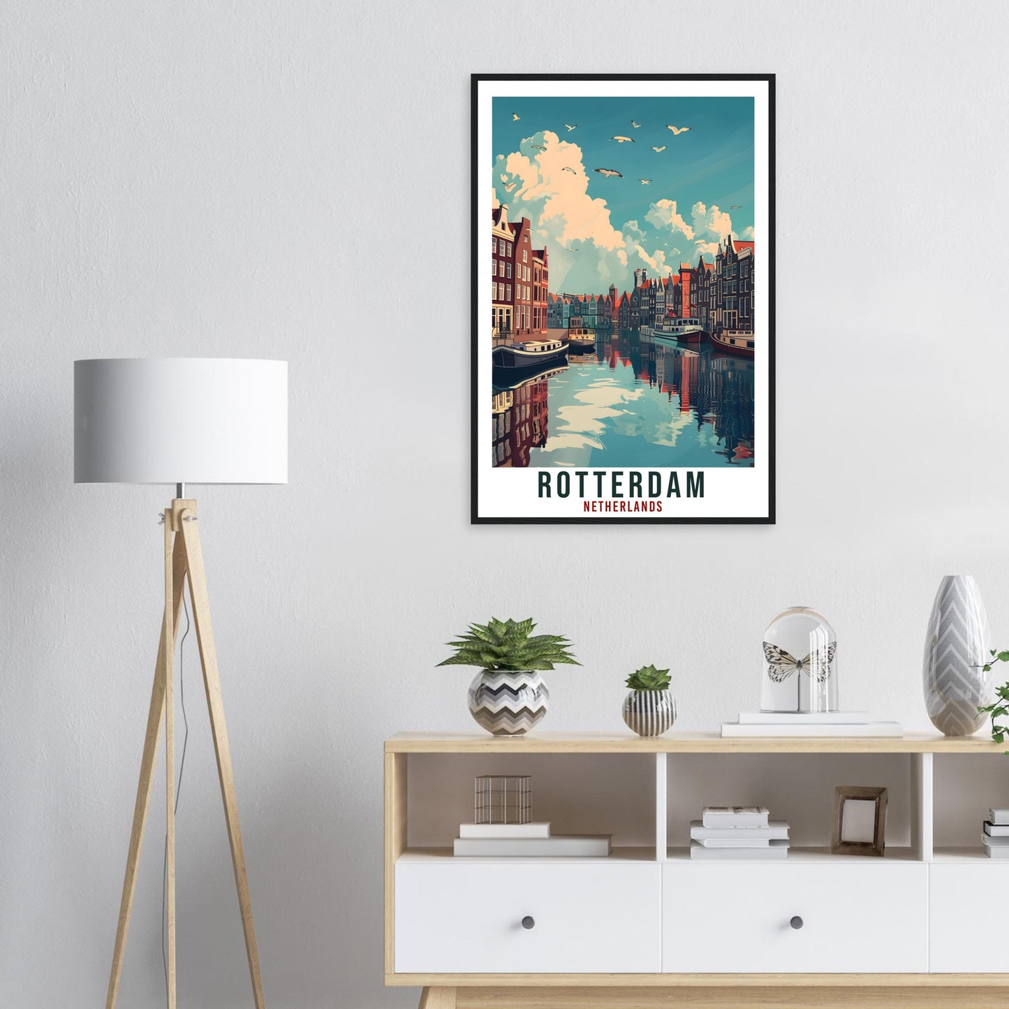 Rotterdam Travel Print Holland Wall Art Wall Hanging Home Décor Rotterdam Gift Art Lovers Dutch Artwork Gift The Netherlands Travel Poster