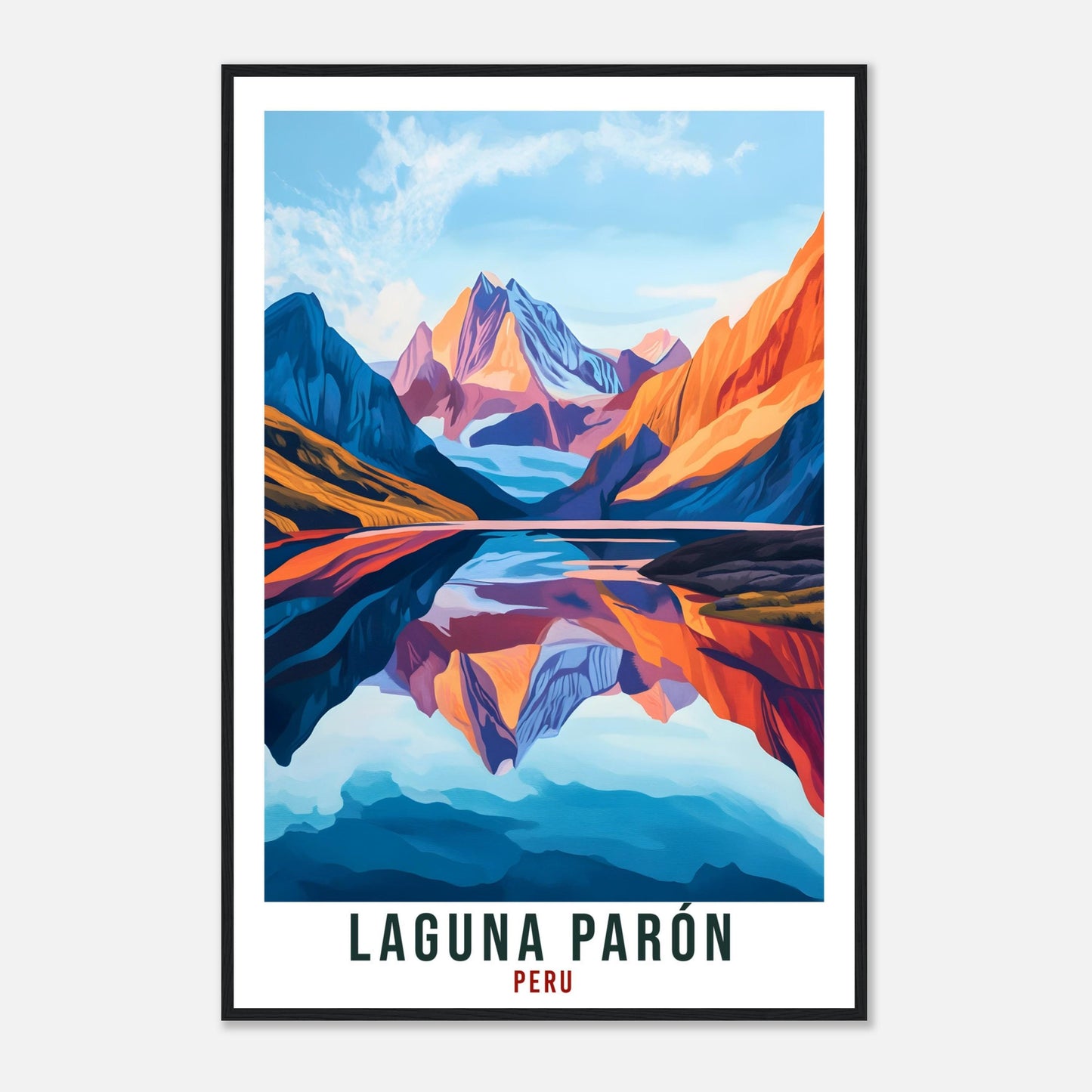 Laguna Parón Travel Print Peru Home Decor Wall Art Gift Wall Hanging Art Lover Laguna Parón Peruvian Artwork Travel Poster Peru Travel Art