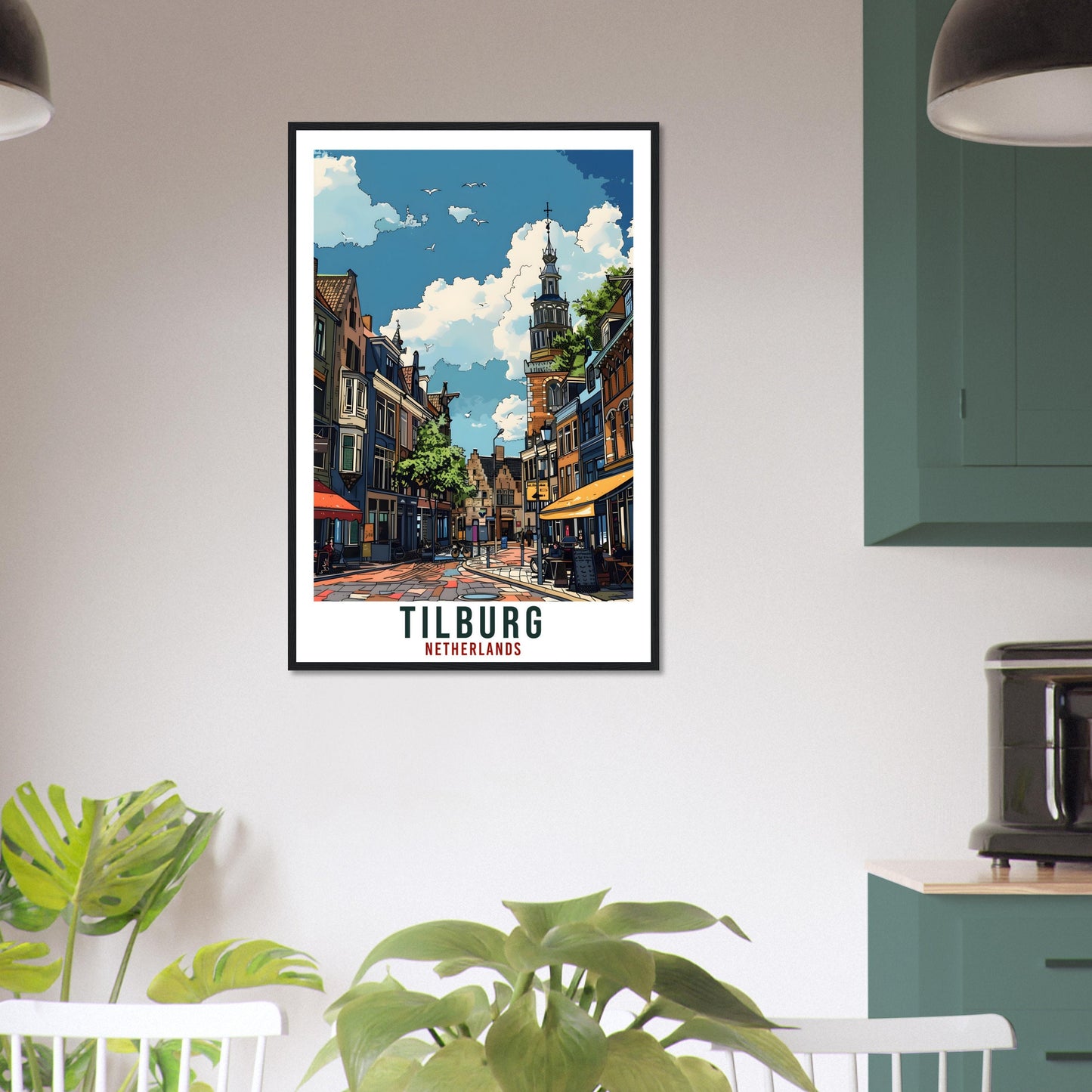 Tilburg Travel Print Holland Wall Art Wall Hanging Home Décor Tilburg Gift Art Lovers Dutch Artwork Gift The Netherlands Travel Poster