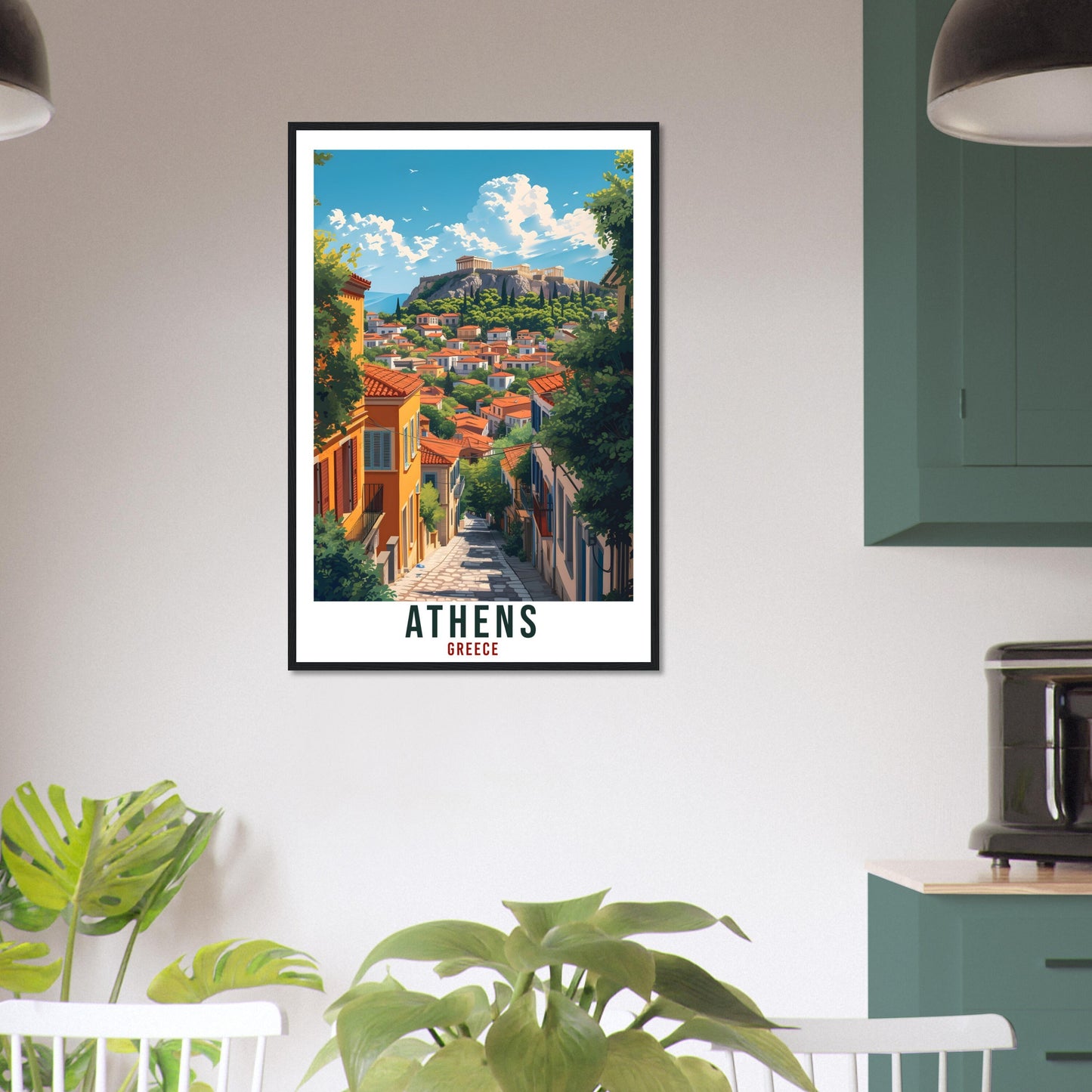 Athens Travel Gift Poster Greece Home Decoration Athens Greek City Wall Art Gift Wall Hanging Art Lover Greece Artwork Athens Travel Print