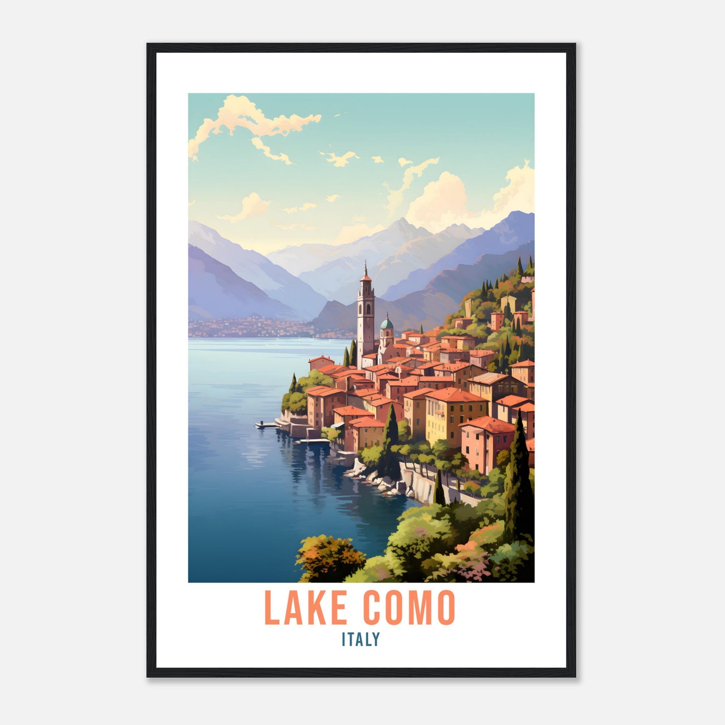 Lake Como Italy Travel Print Wall Art Como Wall Hanging Home Décor Como Gift Art Lovers Italy Art Lover Gift Print Lake Como Italy Print