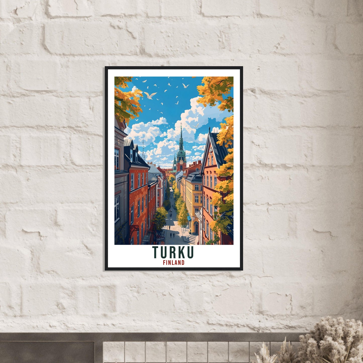 Turku Finland Travel Print Wall Art Turku Wall Hanging Home Décor Turku Gift Art Lovers Finland Artwork Gift Print Turku Landmark Poster