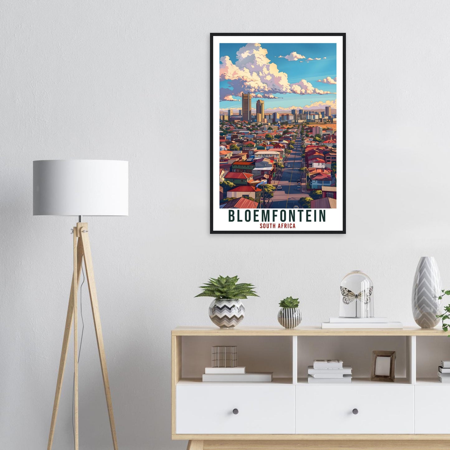 Bloemfontein South Africa Travel Print Wall Art Wall Hanging Home Décor Bloemfontein Gift Art Lovers Artwork Gift Print South African Poster