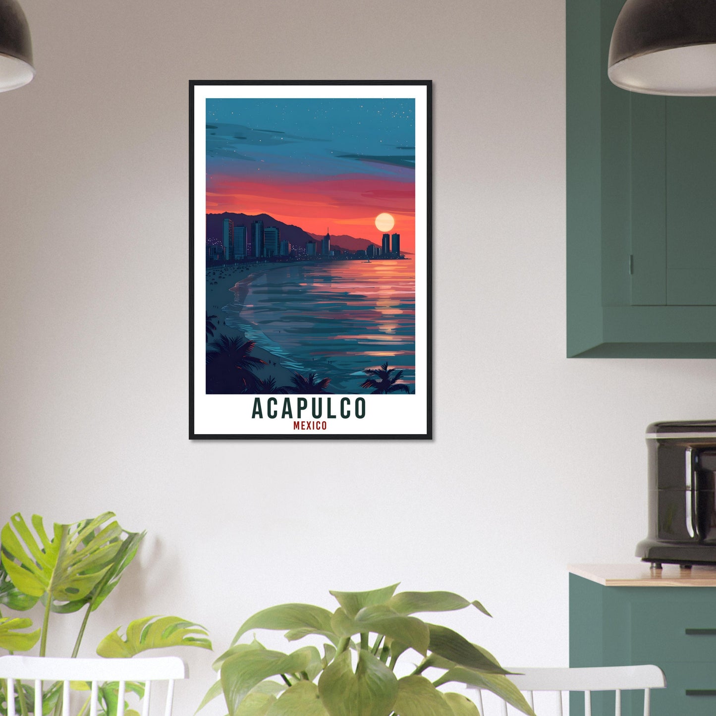 Acapulco Mexico Travel Print Mexico Wall Art Wall Hanging Home Décor Acapulco Gift Mexico Landmark Artwork Travel Art Mexican Travel Poster