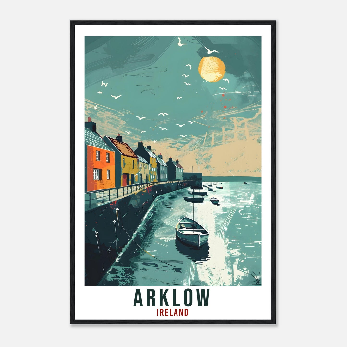Arklow Travel Print Ireland Wall Art Wall Hanging Home Living Décor Arklow Gift Art Lovers Gift Irish Artwork Gift Ireland Travel Poster