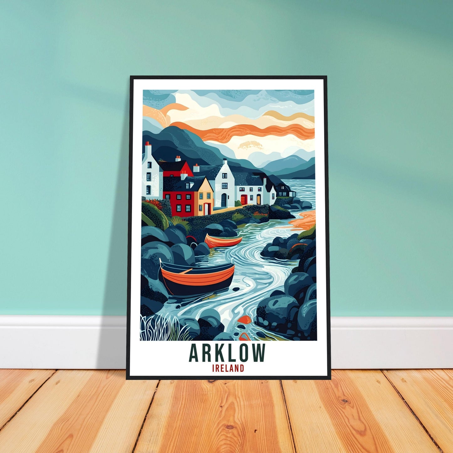 Arklow Travel Print Ireland Home Decor Arklow Wall Art Wall Hanging Art Lover Irish Artwork Travel Poster Arklow Ireland Travel Art Gift
