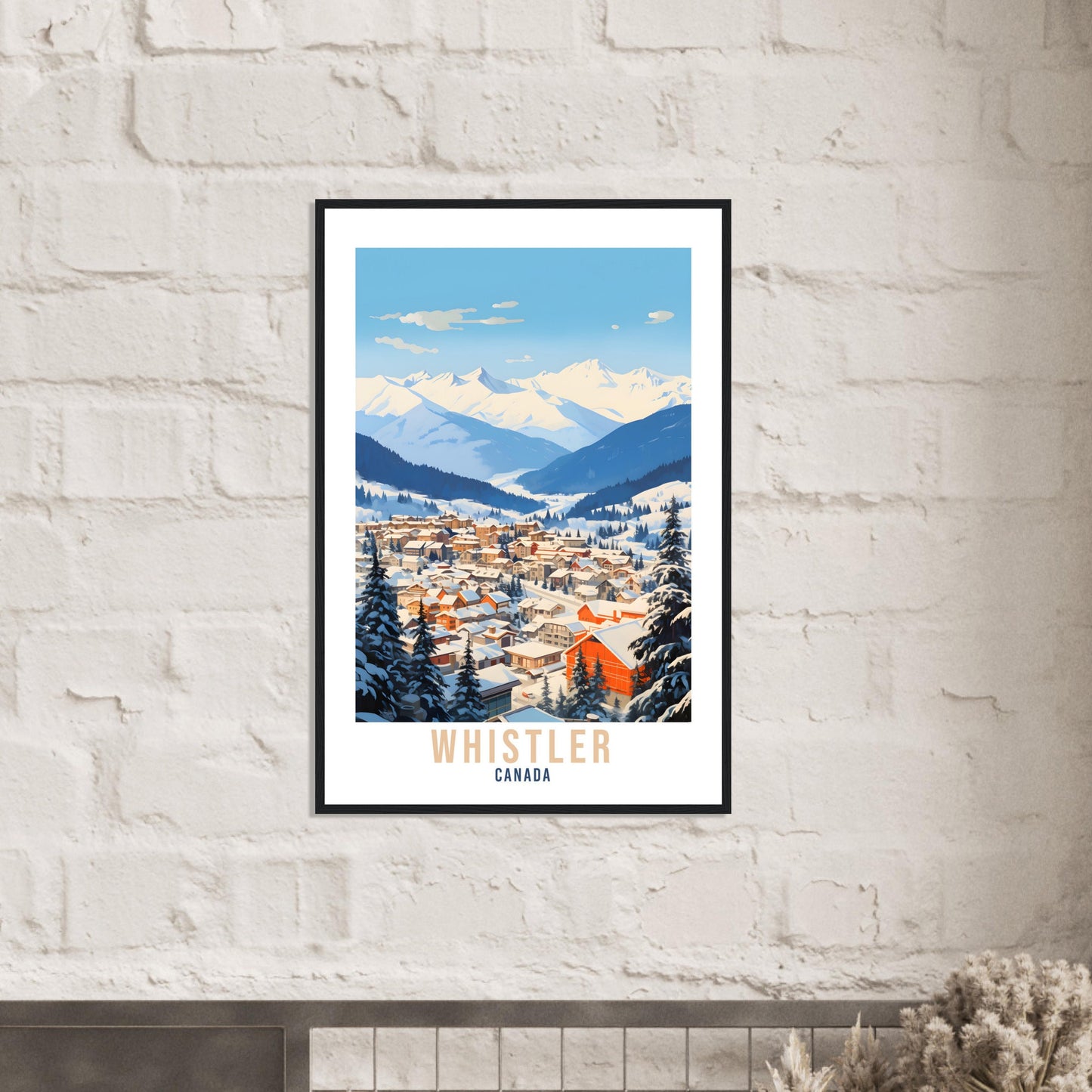 Whistler Travel Print Wall Art Whistler Canada Wall Hanging Home Decoration Whistler Gift Cityscape Wall Art Print Whistler Canada Poster