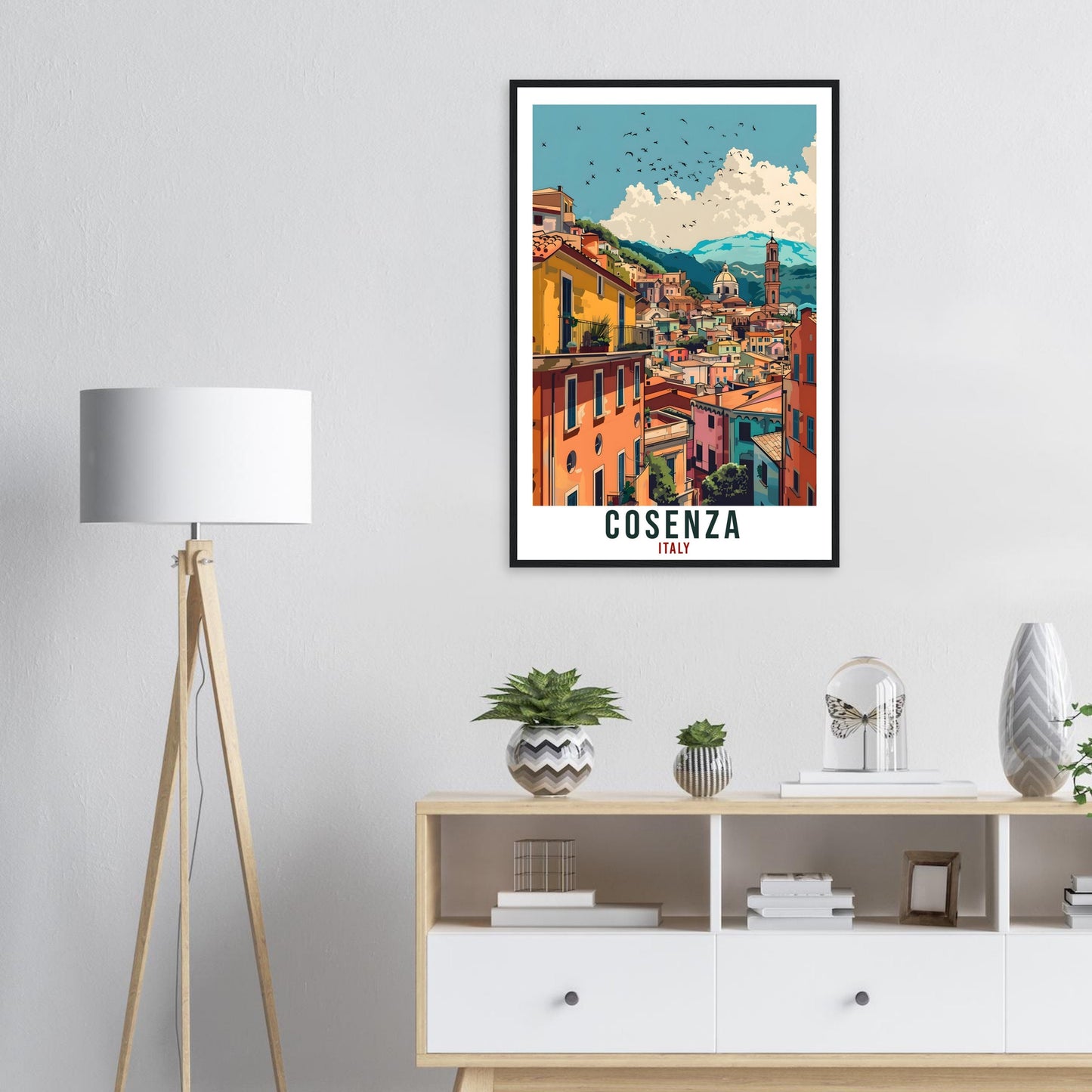 Cosenza Travel Print Italy Wall Art Wall Hanging Home Living Décor Cosenza Gift Art Lovers Gift Italy Artwork Gift Italian Travel Poster
