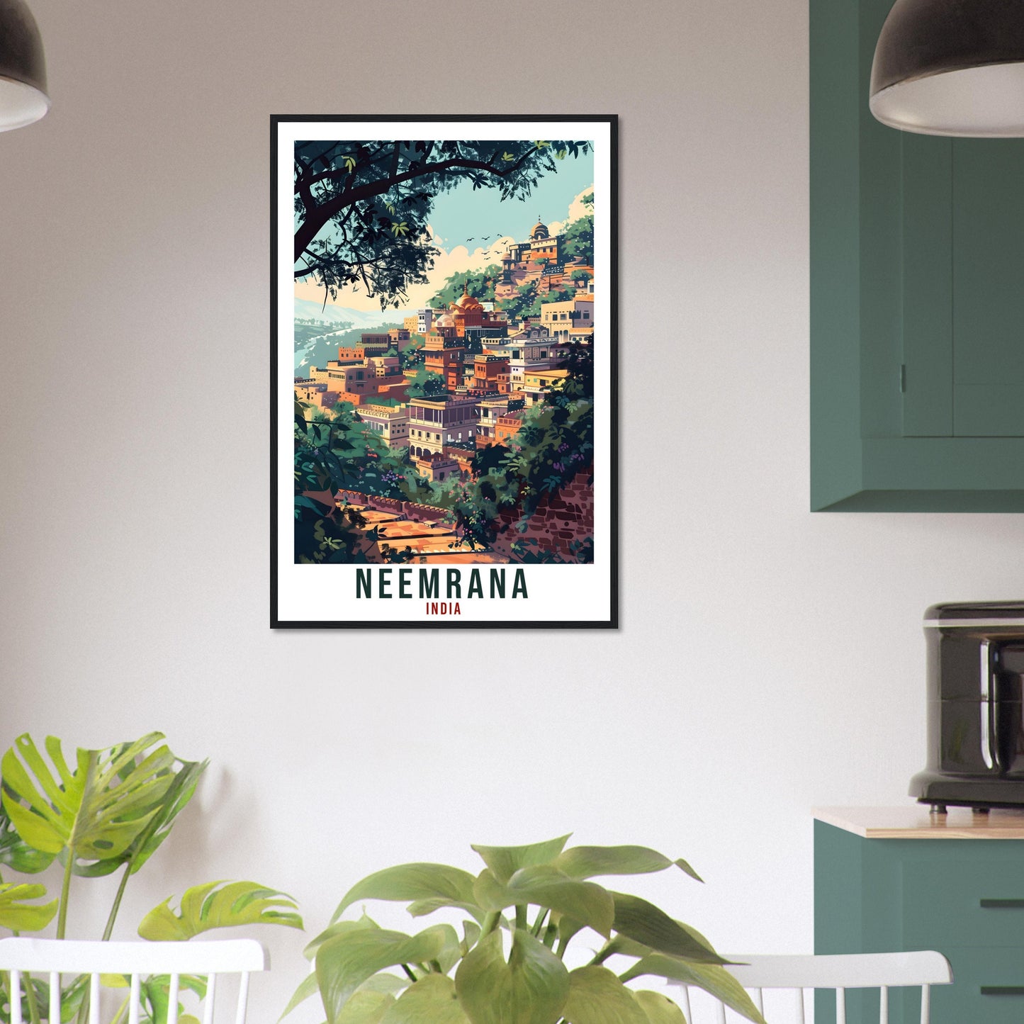 Neemrana Travel Print India Home Decoration Wall Art Gift Wall Hanging Art Lover Indian Artwork India Neemrana Travel Poster Cityscape Print