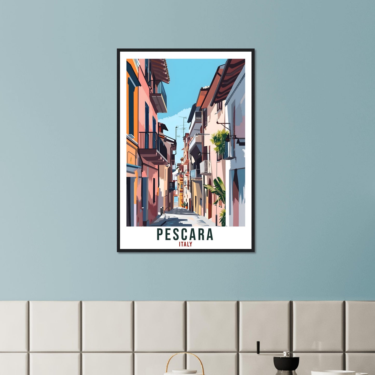 Pescara Travel Print Italy Wall Art Wall Hanging Home Living Décor Pescara Gift Art Lovers Gift Italy Artwork Gift Italian Travel Poster