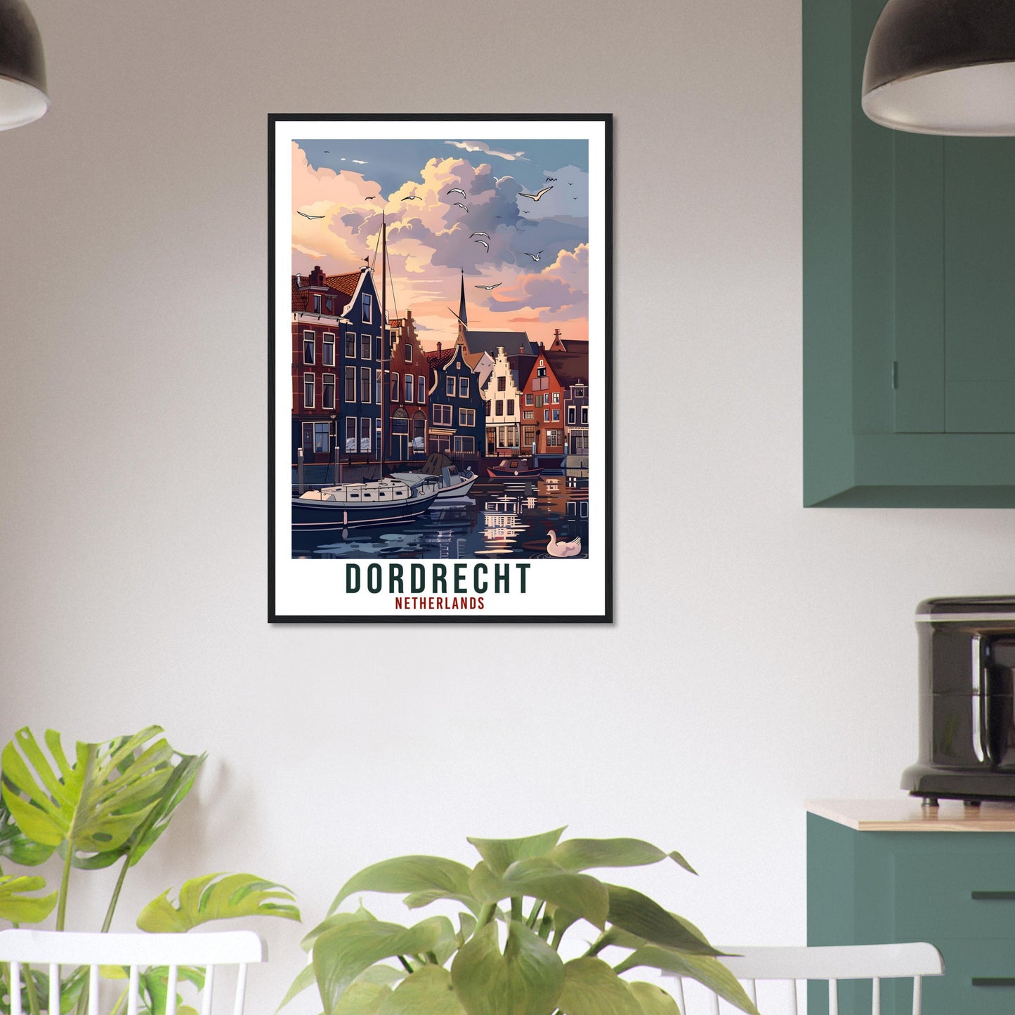 Dordrecht Travel Print Holland Wall Art Wall Hanging Home Décor Dordrecht Art Lovers Gift Dutch Artwork Gift The Netherlands Travel Poster
