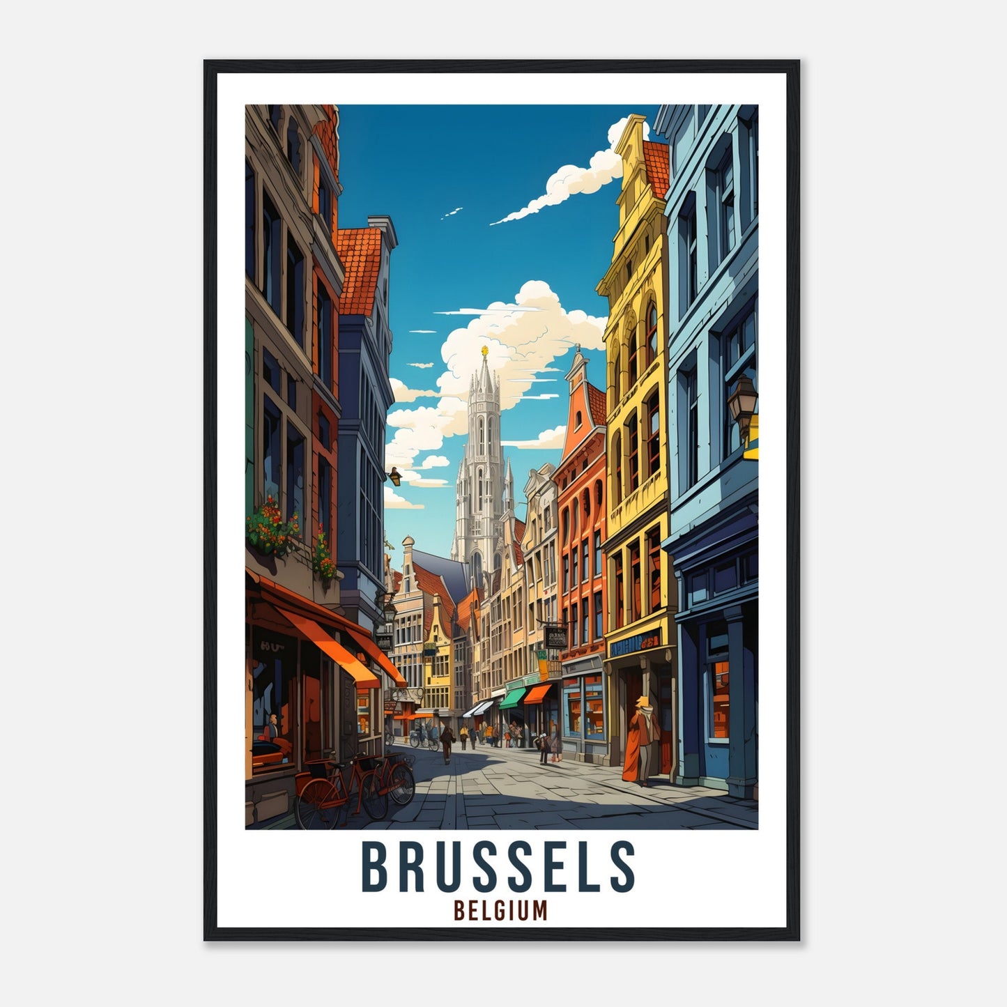 Brussels Belgium Travel Poster Wall Art Brussels Home Décor Artwork Wall Hanging Brussels Art Gifts Brussels Travel Print Belgian Art Lovers