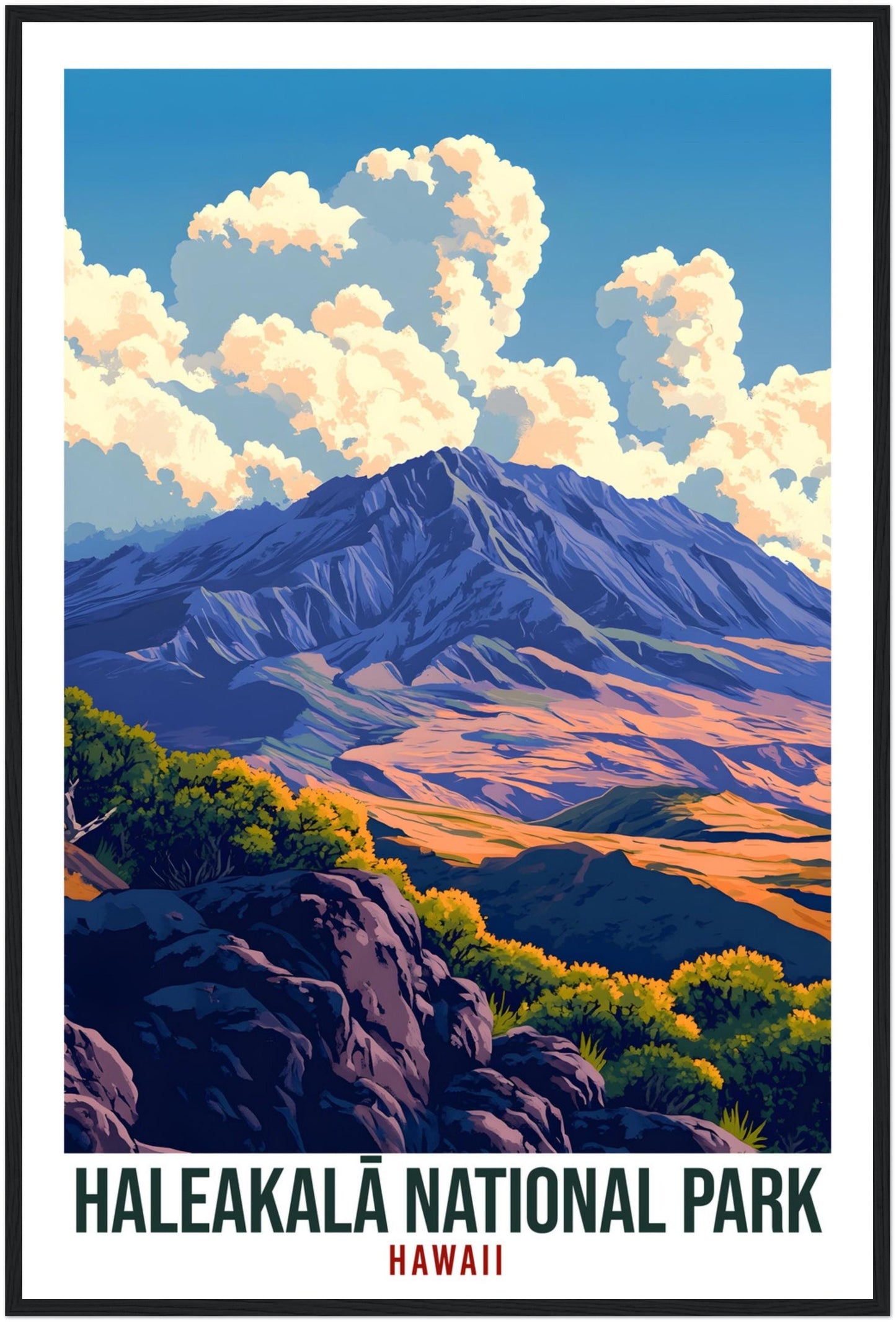 Haleakala National Park Hawaii USA Travel Print Wall Art Wall Hanging Home Décor Haleakala Hawaii Gift Travel Art USA Artwork Travel Poster