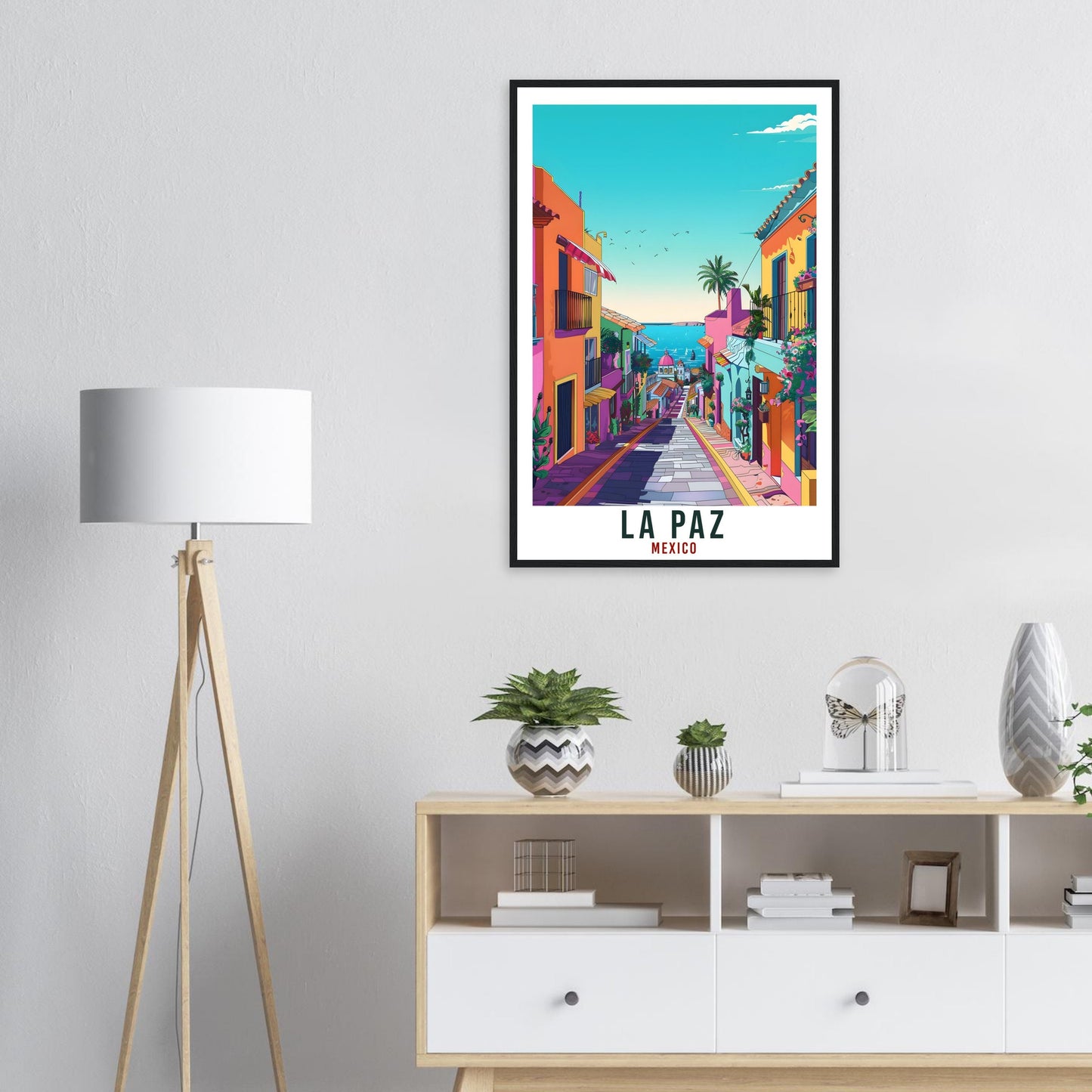 La Paz Mexico Travel Print Mexico Wall Art Wall Hanging Home Décor La Paz Gift Mexico Landmark Artwork Gift South America Travel Poster