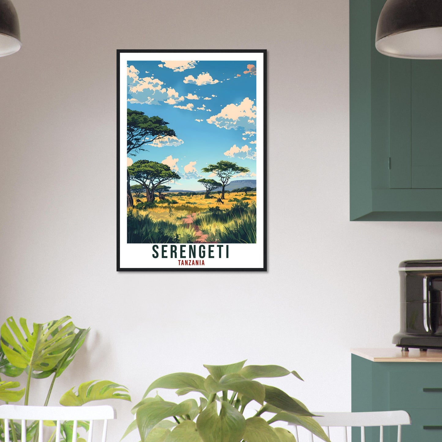 Serengeti Tanzania Travel Print Wall Art Wall Hanging Home Décor Serengeti Gift Art Lovers Tanzania Artwork Print African Landmark Poster