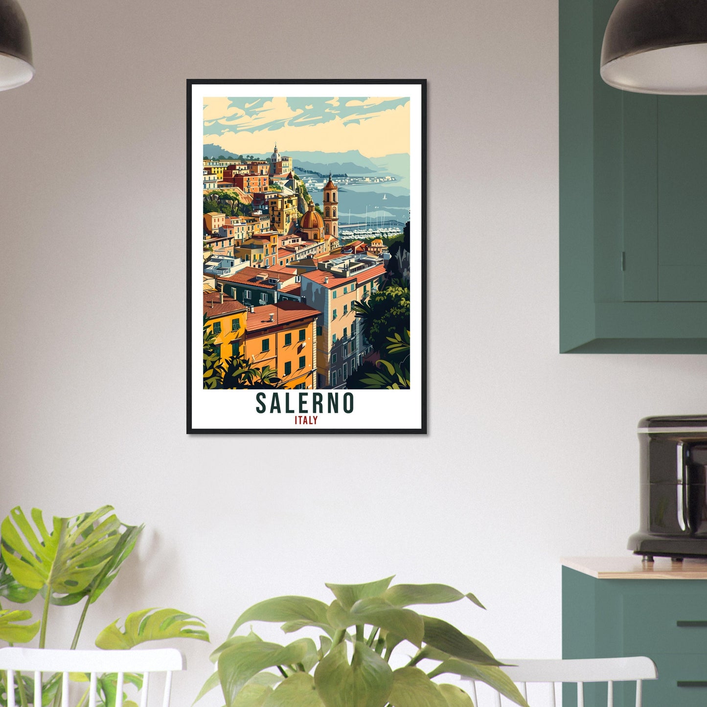 Salerno Travel Print Italy Wall Art Wall Hanging Home Living Décor Salerno Gift Art Lovers Gift Italy Artwork Gift Italian Travel Poster