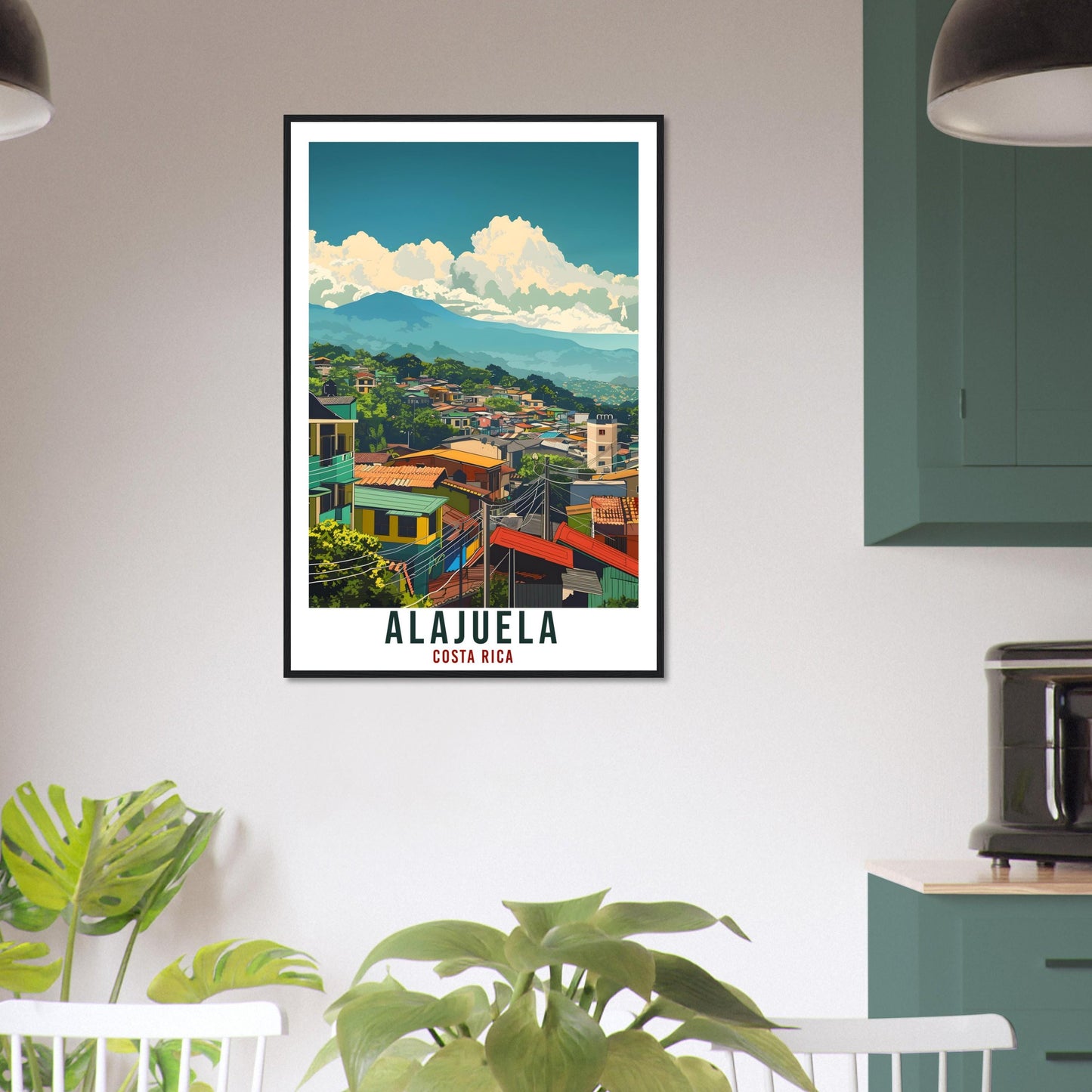 Alajuela Costa Rica Travel Print Wall Art Wall Hanging Home Décor Alajuela Gift Landmark Artwork Travel Art Costa Rica City Travel Poster