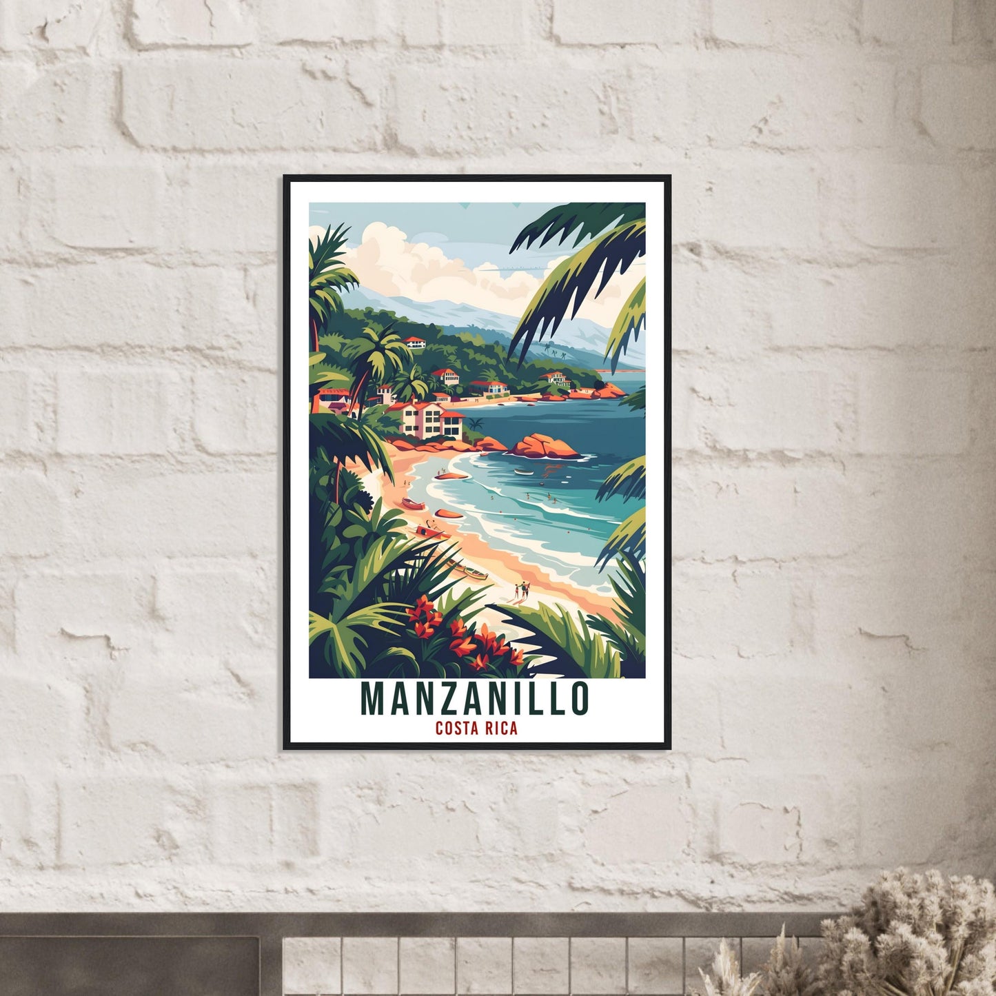 Manzanillo Costa Rica Travel Print Wall Art Wall Hanging Home Décor Manzanillo Beach Gift Artwork Travel Art Costa Rica City Travel Poster