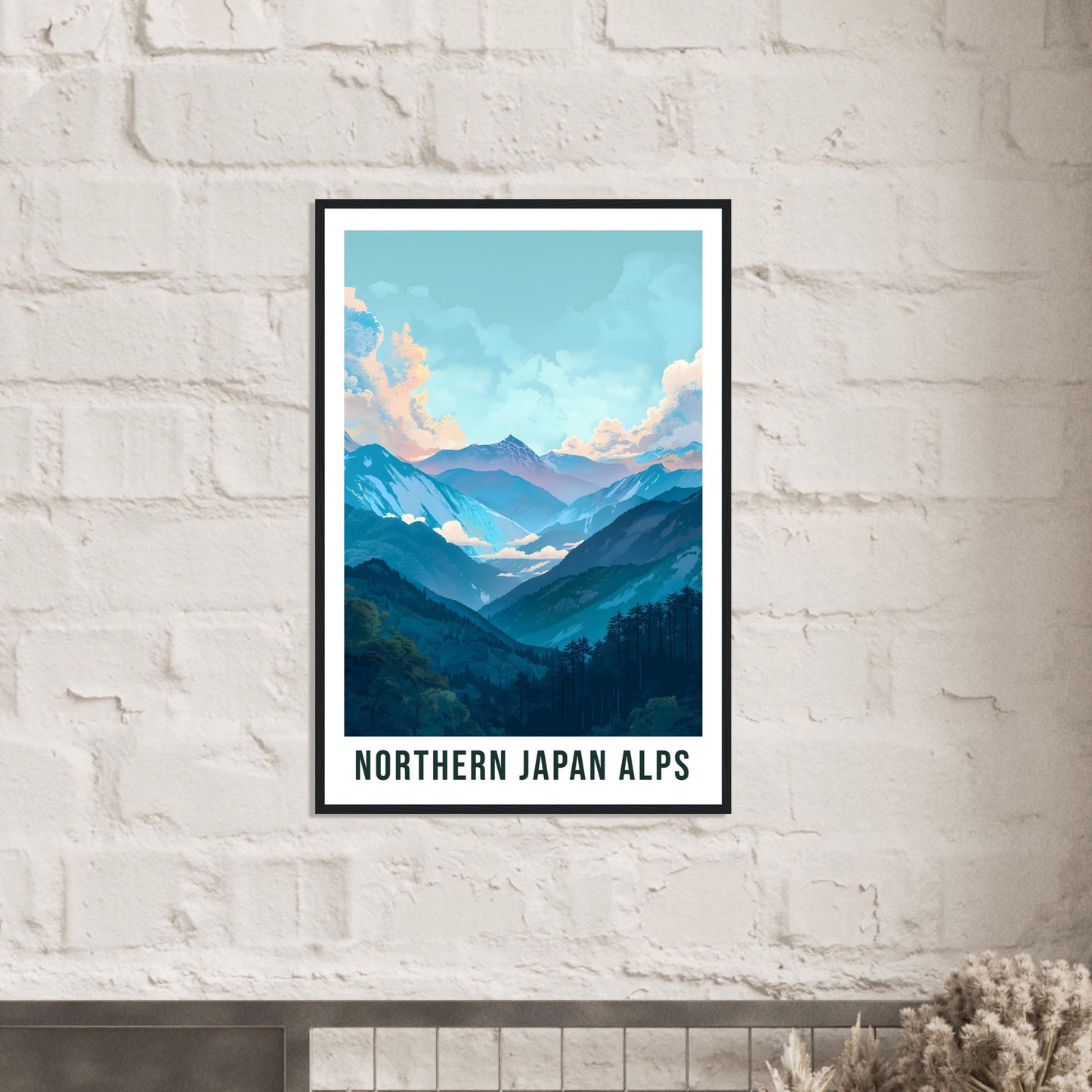 Northern Japan Alps Travel Print Home Decoration Wall Art Gift Wall Hanging Art Lover Japanese Artwork Northern Japan Alps Travel Poster