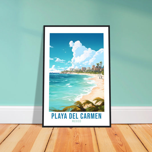 Playa Del Carmen Travel Print Wall Art Playa Del Carmen BeachArt Wall Hanging Travel Poster Mexico Home Decor Mexico Travel Gift Art Lovers