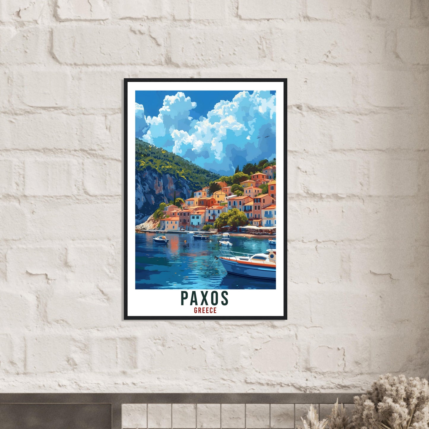 Paxos Travel Print Gift Greece Home Decoration Paxos Greek Islands Wall Art Gift Wall Hanging Art Lover Greece Artwork Paxos Travel Poster
