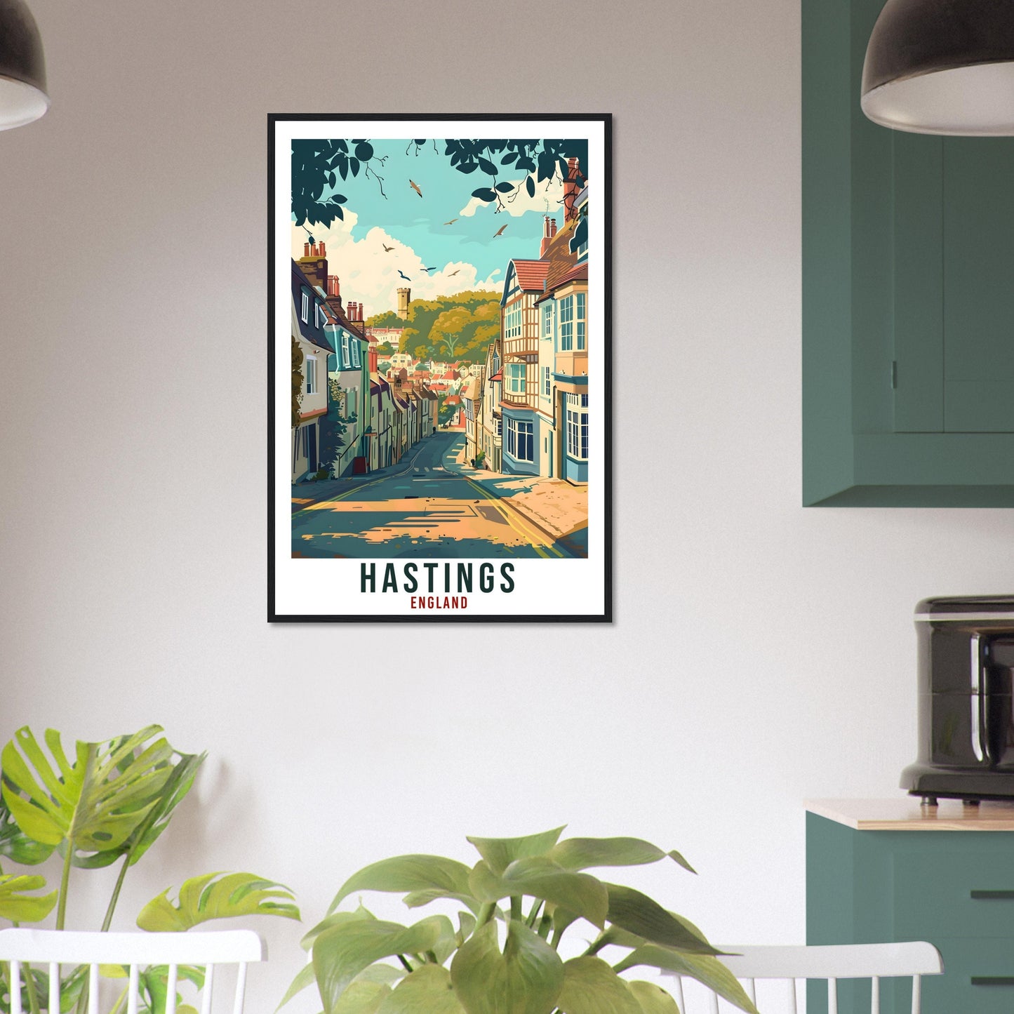 Hastings Travel Print Wall Art Wall Hanging Home Living Décor Hastings Gift Art Lovers Gift UK Artwork Gift Print England Travel Poster