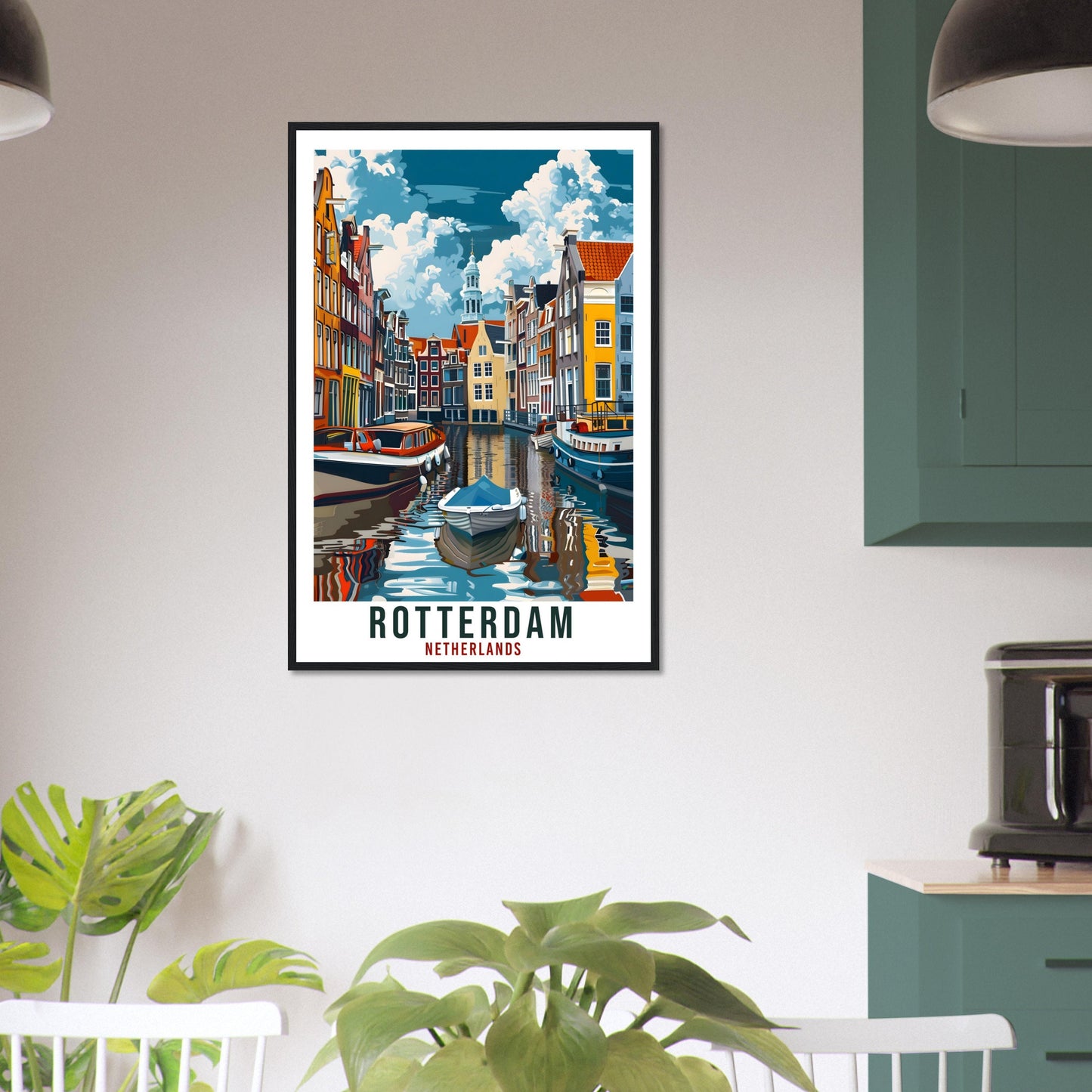 Rotterdam Dutch Travel Print Holland Wall Art Wall Hanging Home Décor Rotterdam Gift Art Lovers Gift Artwork The Netherlands Travel Poster