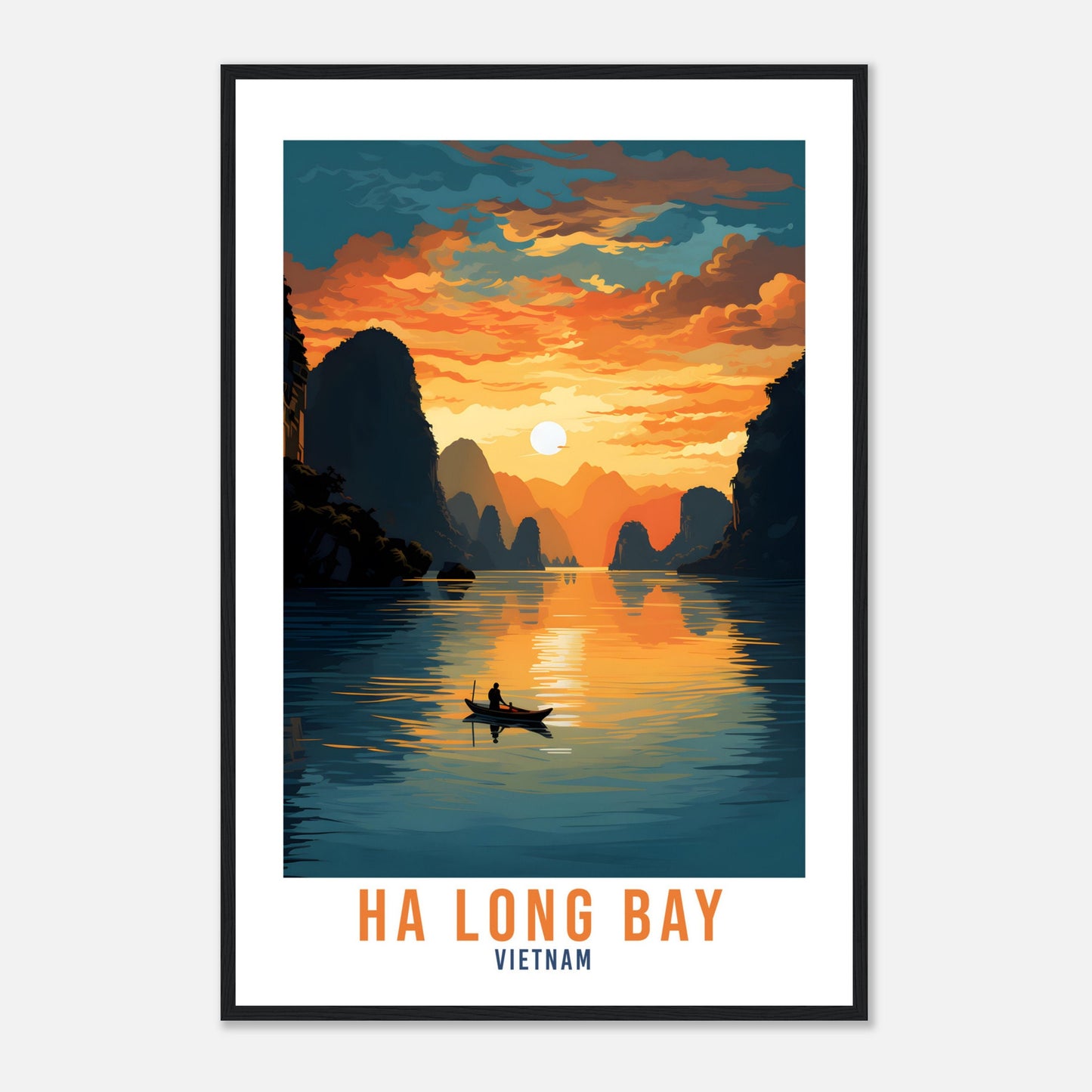 Ha Long Bay Travel Poster Wall Art Ha Long Bay Wall Hanging Thailand Gift Holiday Print Art Print Ha Long Bay Travel Poster Ha Long Bay Gift