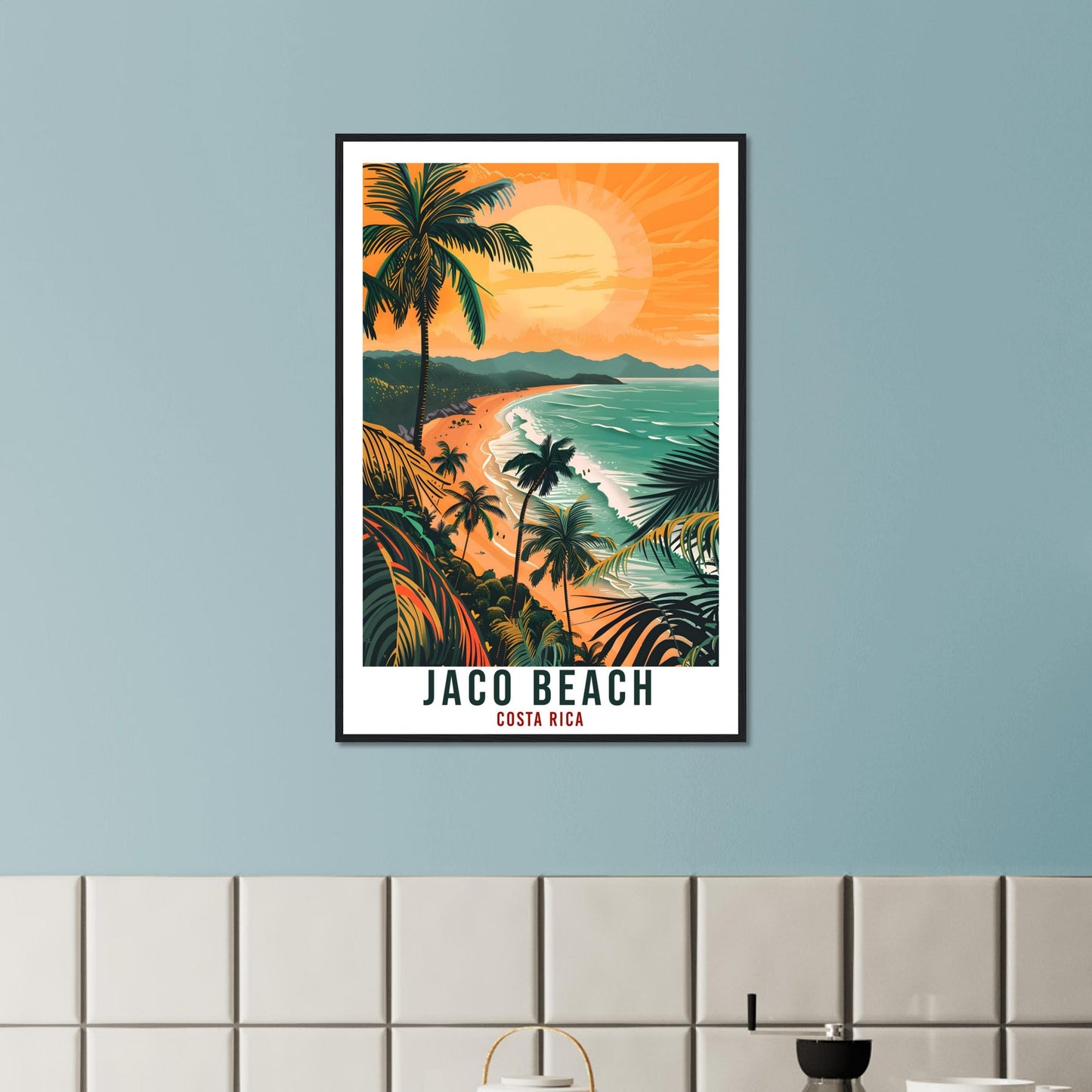 Jaco Beach Costa Rica Travel Print Wall Art Wall Hanging Home Décor Jaco Beach Gift Summer Artwork Travel Art Costa Rica City Travel Poster
