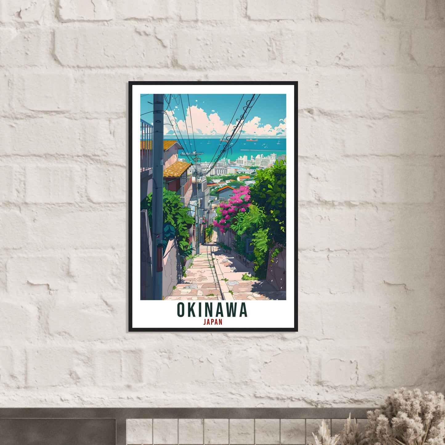 Okinawa Travel Print Japan Home Decoration Wall Art Gift Wall Hanging Art Lover Japanese Artwork Japan Okinawa Travel Poster City Print