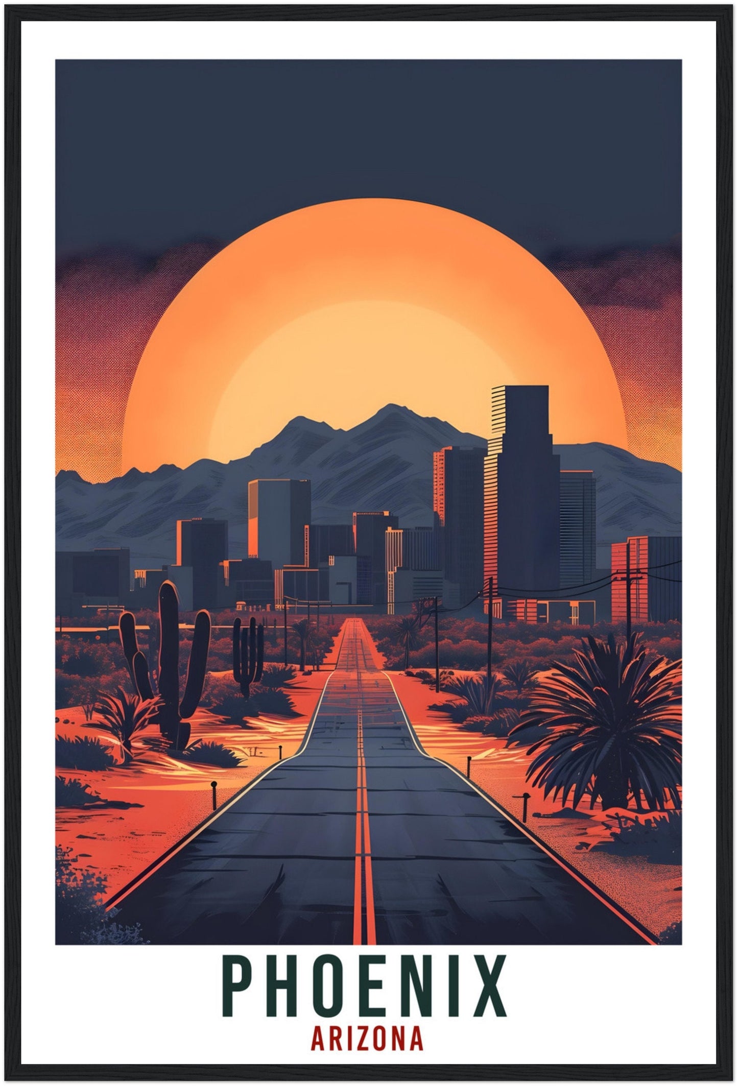 Phoenix Travel Print Arizona Home Decoration USA City Wall Art Gift Wall Hanging Art Lover Arizona Artwork Phoenix Skyline Travel Poster