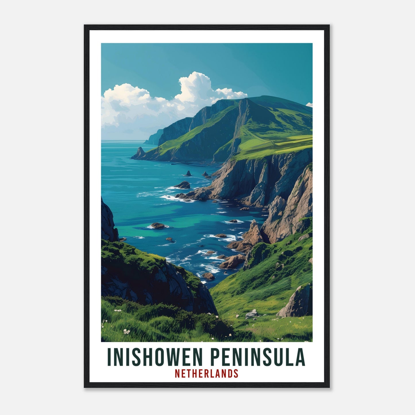 Inishowen Peninsula Travel Print Ireland Home Decoration Wall Art Gift Wall Hanging Art Lover Irish Artwork Ireland Inishowen Travel Poster